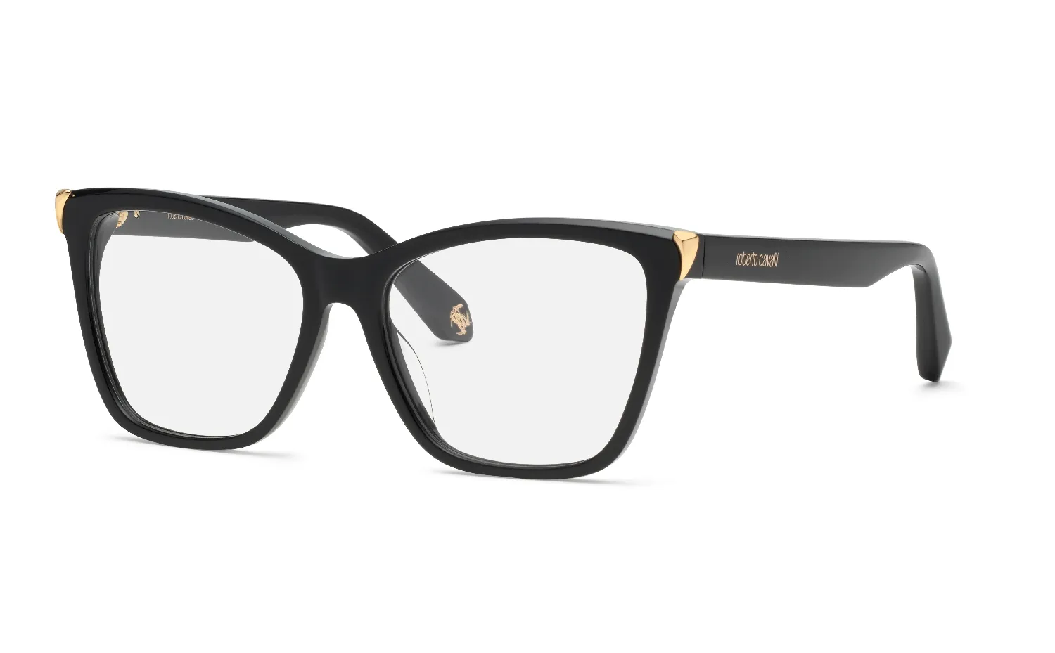 Roberto Cavalli VRC101M 700 Montature da vista Acetato Nero Farfalla - immagine 1