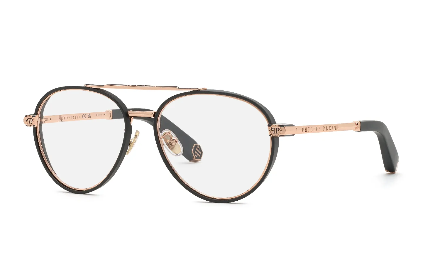 Philipp Plein VPP137M PLEIN LIGHT 0L46 Montature da vista Metallo Grigio Pilot - immagine 1