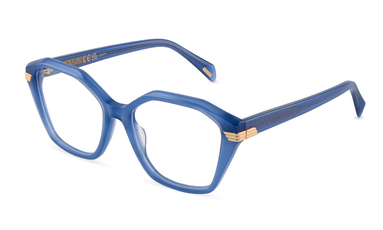 Police VPLU01 AURA 5 05GP Montature da vista Acetato Blu Geometrica - immagine 1
