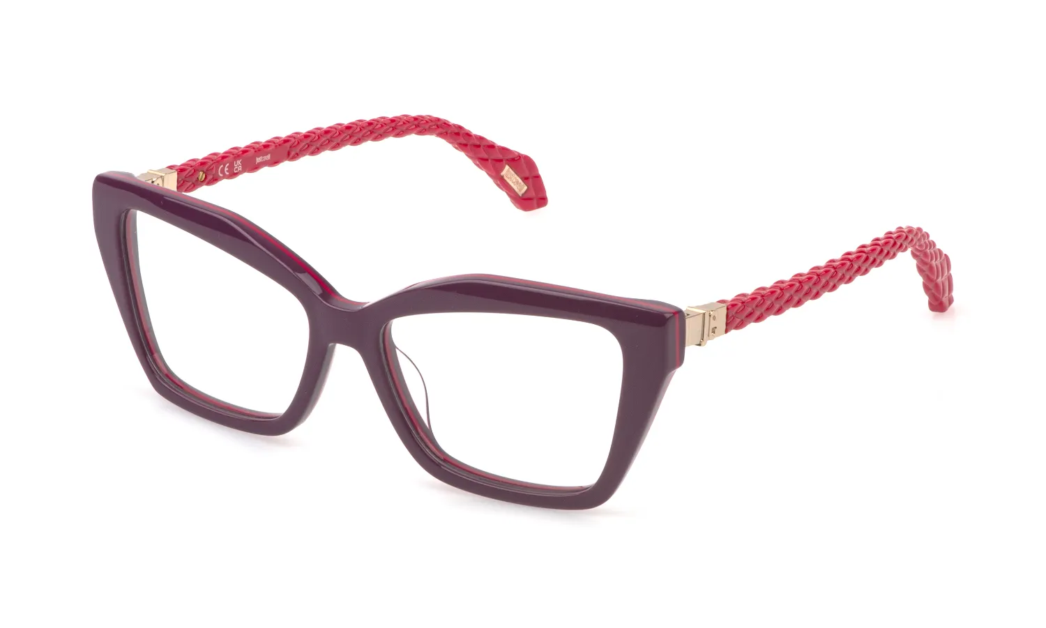 Just Cavalli VJC165 0AHG Montature da vista Acetato Viola Farfalla - immagine 1