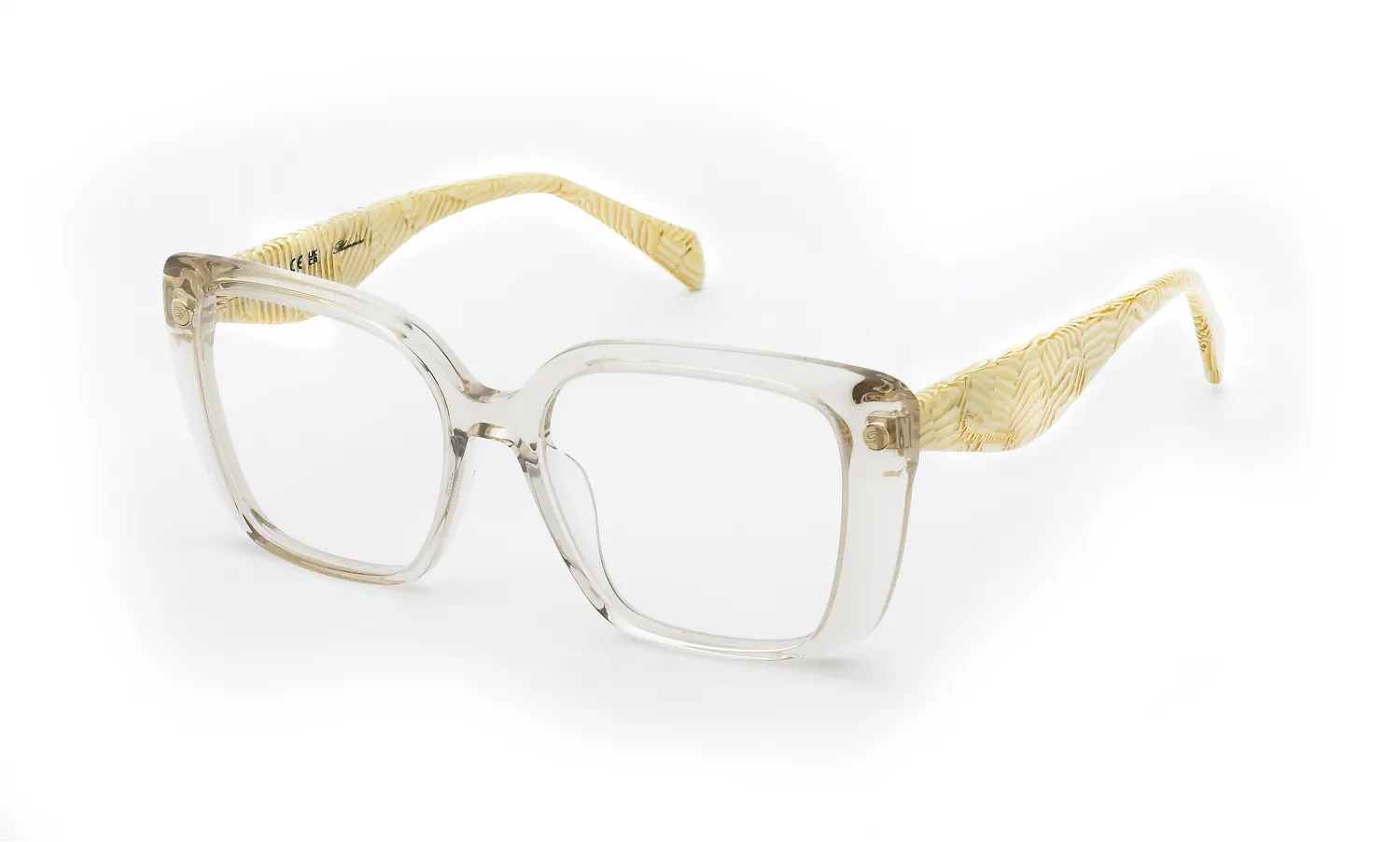 Blumarine VBM895 07T1 Montature da vista Acetato Beige Squadrata - immagine 1