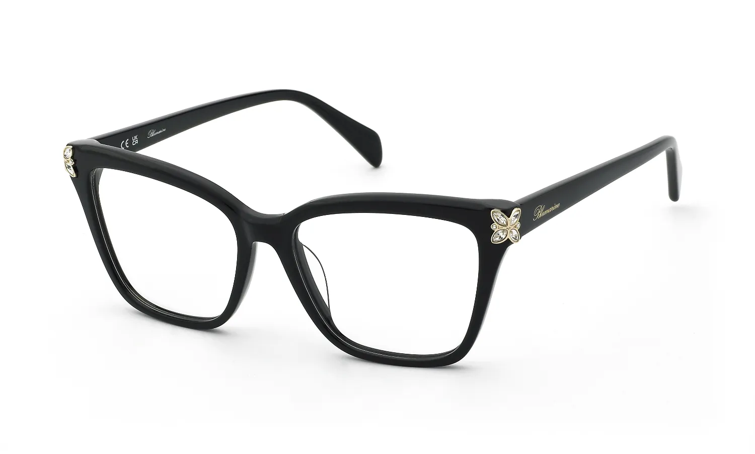 Blumarine VBM255S 700 Montature da vista Acetato Nero Farfalla - immagine 1