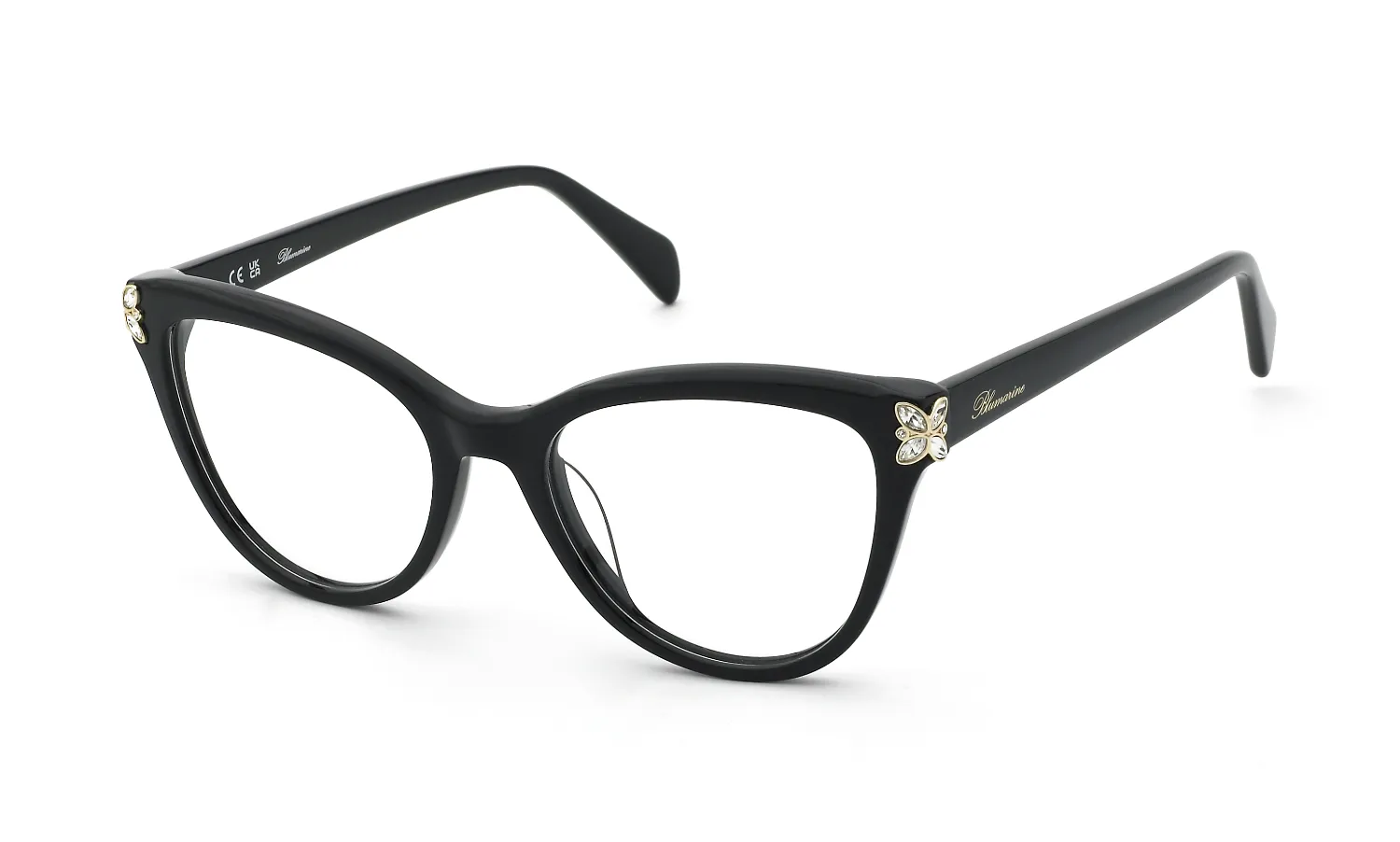 Blumarine VBM254S 700 Montature da vista Acetato Nero Farfalla - immagine 1