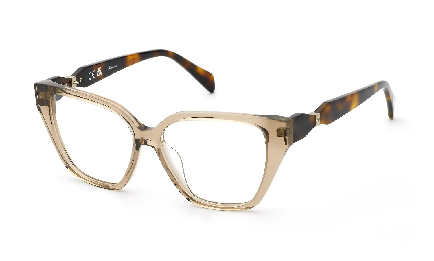 Blumarine VBM247 07AY Montature da vista Acetato Marrone Farfalla - immagine 1