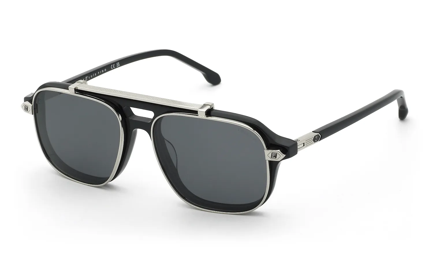 Lozza UL4419 700P Montature da vista Acetato Nero Fumo Squadrata - immagine 1