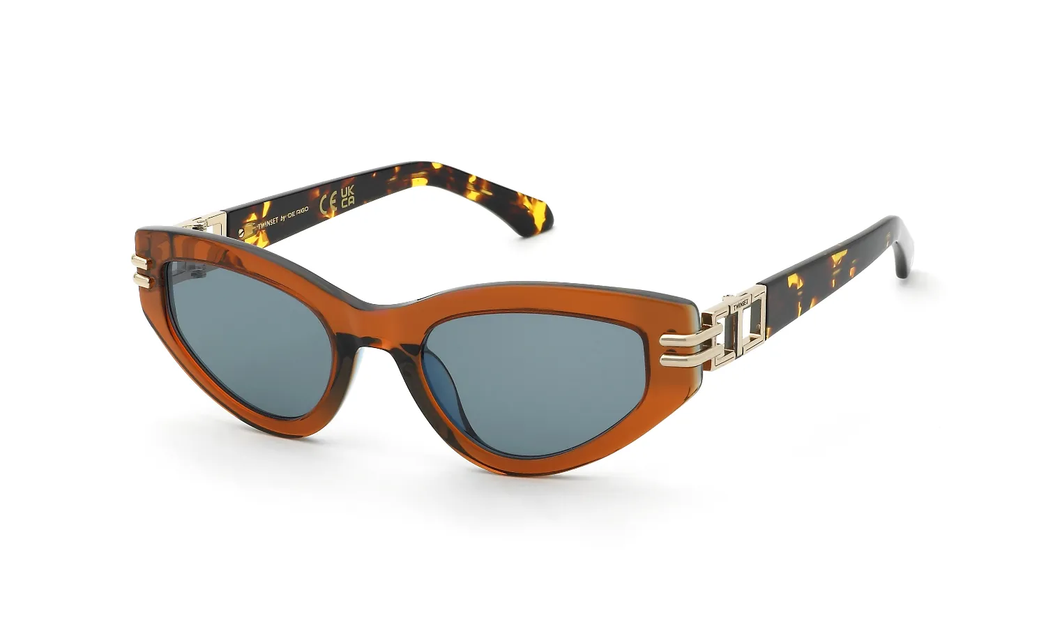 Twinset STW114 0VBD Occhiali da sole Acetato Blu Cat Eye Normale - immagine 1