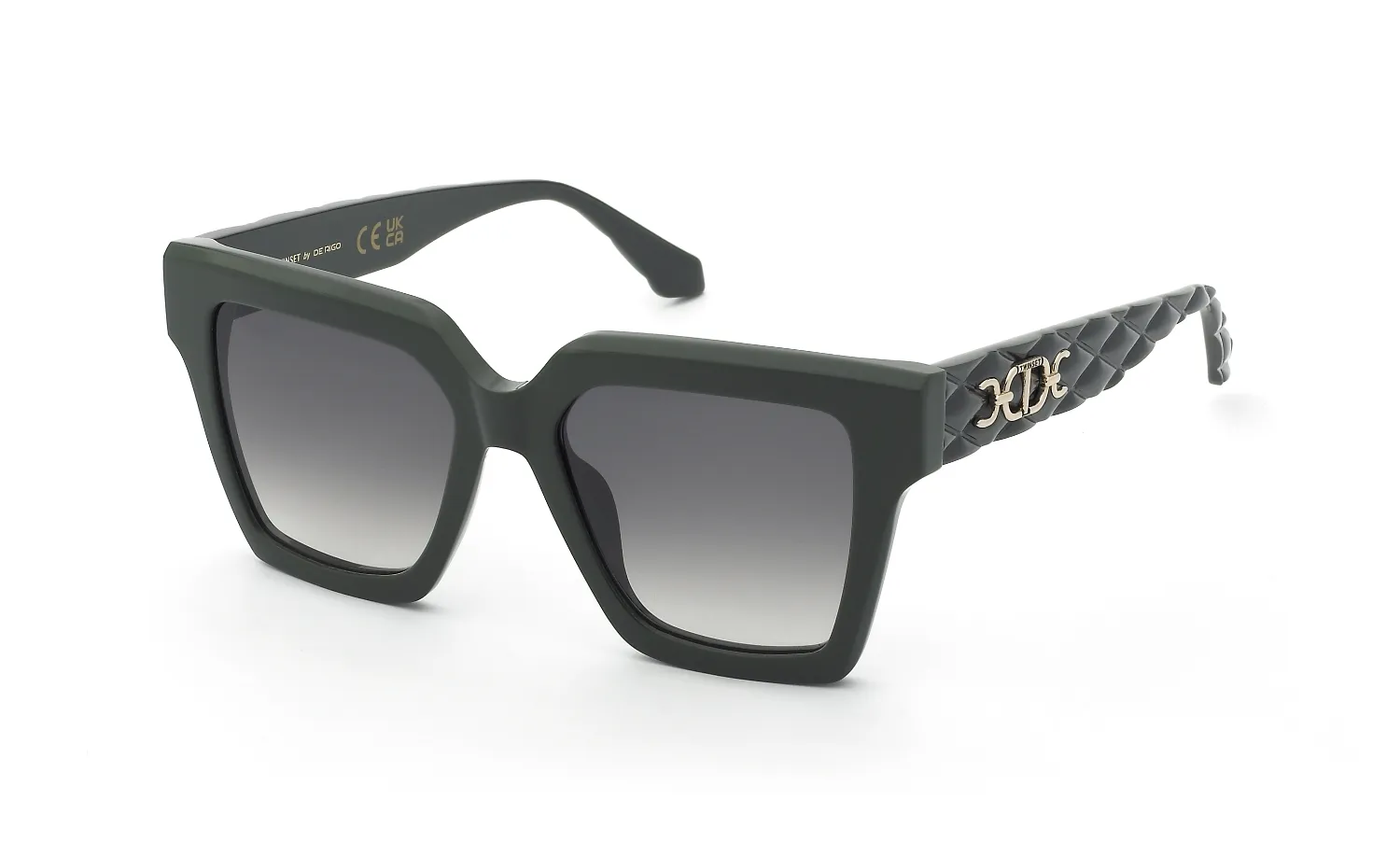 Twinset STW110 0D80 Occhiali da sole Acetato Verde Verde Squadrata Normale Sfumato - immagine 1