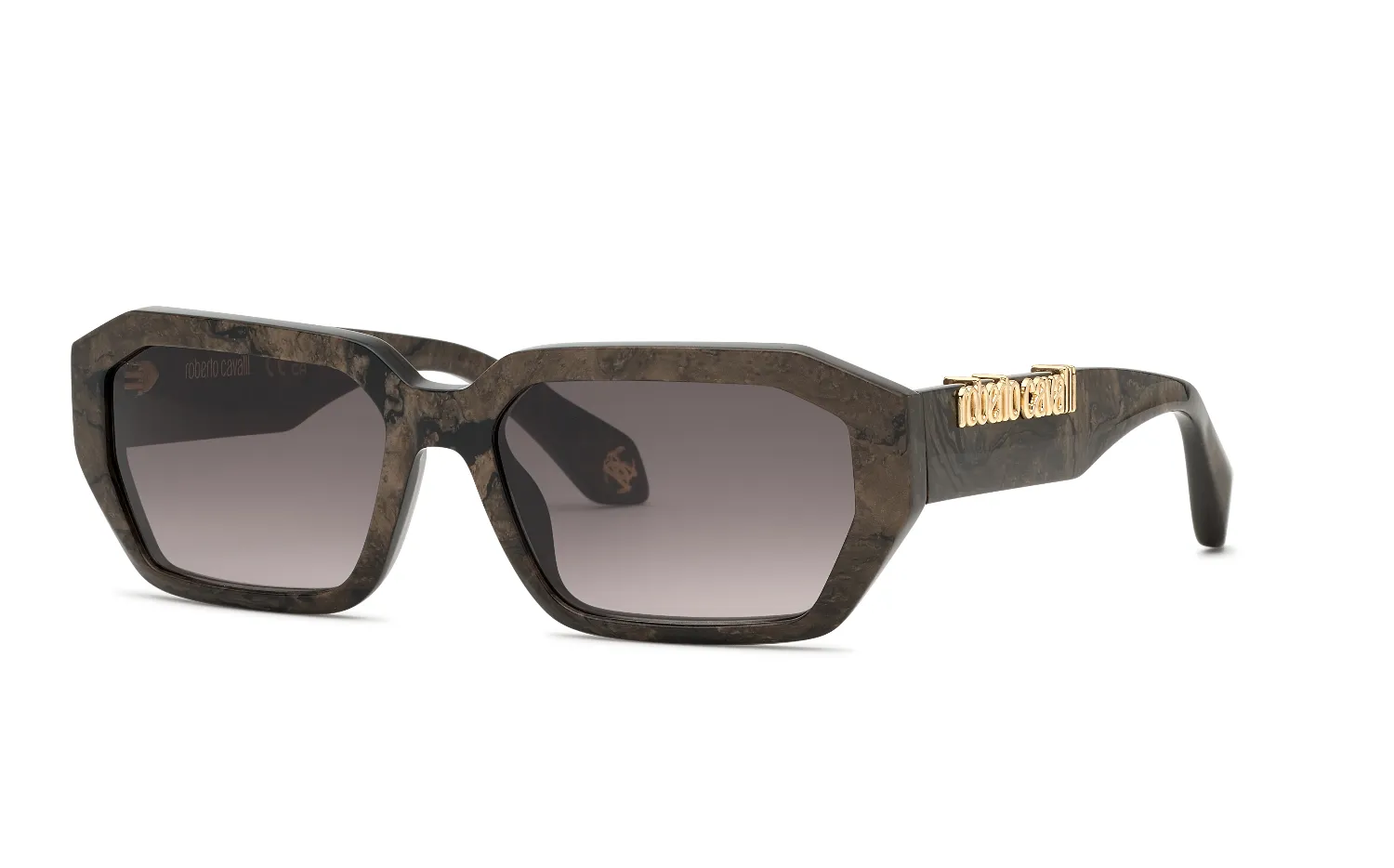 Roberto Cavalli SRC113V 0ANB Occhiali da sole Acetato Marrone Marrone Geometrica Normale Sfumato - immagine 1