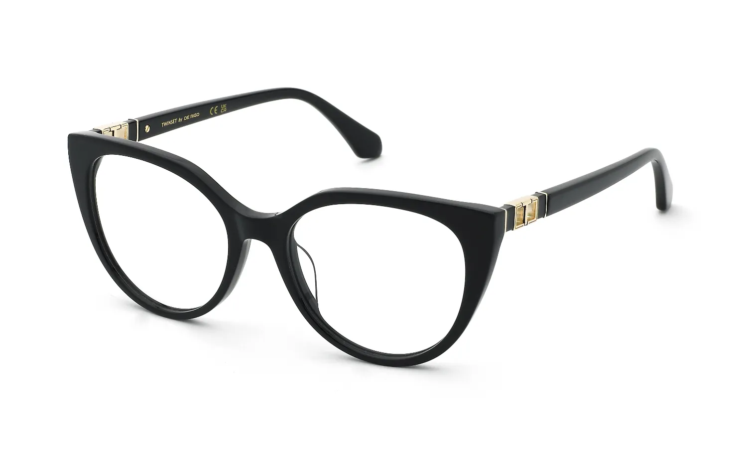 Twinset VTW136 700 Montature da vista Acetato Nero Farfalla - immagine 1