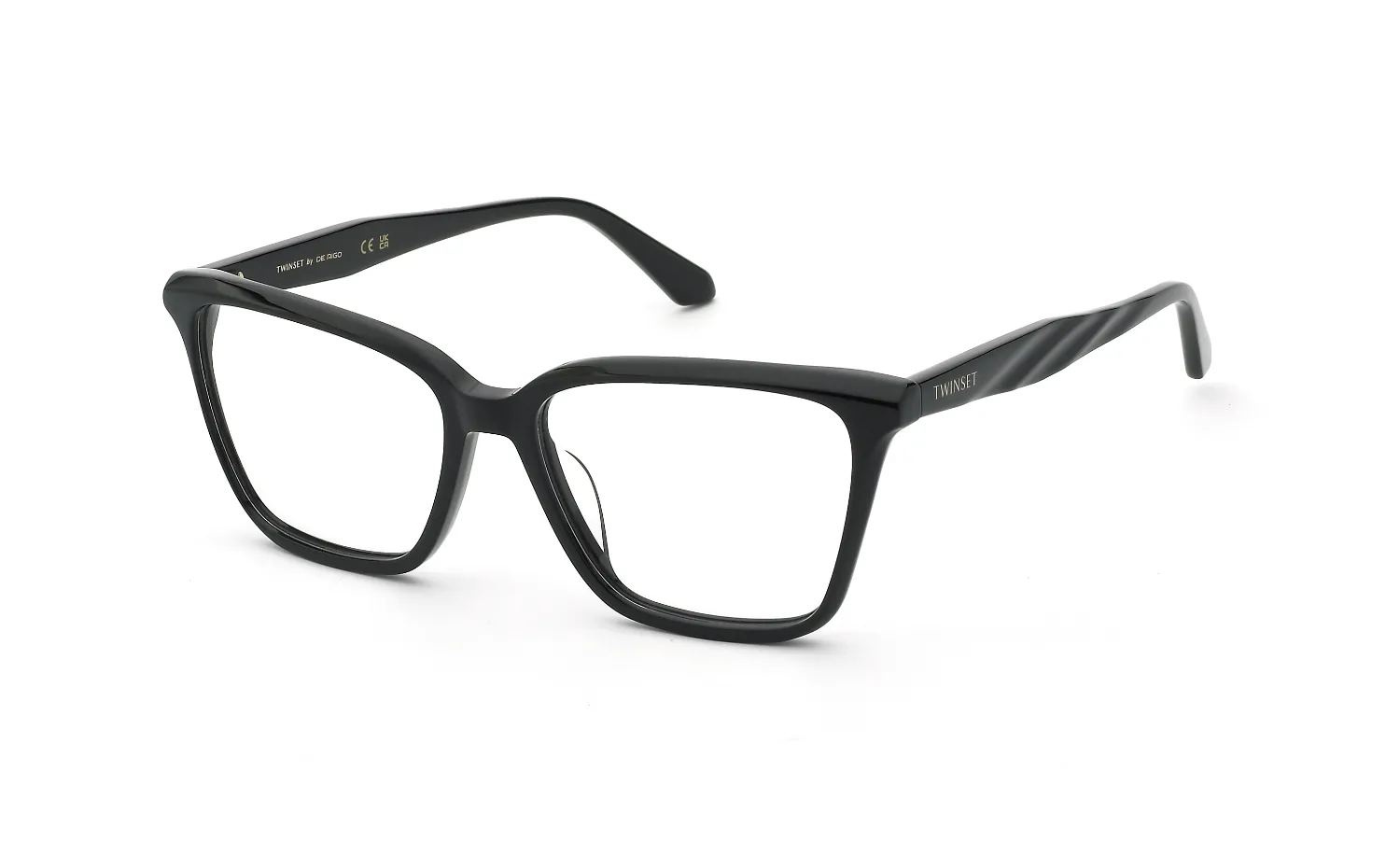 Twinset VTW121 700 Montature da vista Acetato Nero Squadrata - immagine 1