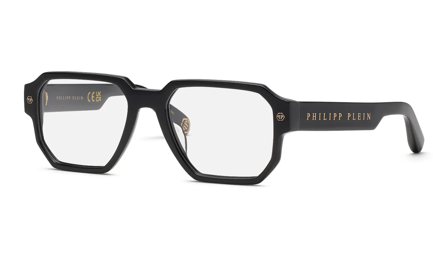 Philipp Plein VPP199V PLEIN STUD 700Y Montature da vista Acetato Nero Geometrica - immagine 1