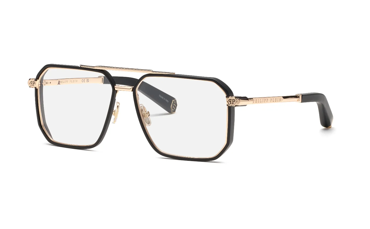 Philipp Plein VPP197M PLEIN LIGHT 300 Montature da vista Metallo Oro Geometrica - immagine 1