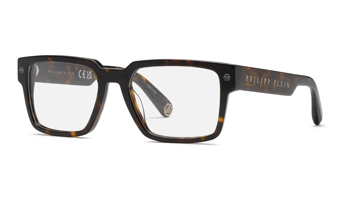 Philipp Plein VPP193V PLEIN STUD 722 Montature da vista Acetato Havana Squadrata - immagine 1