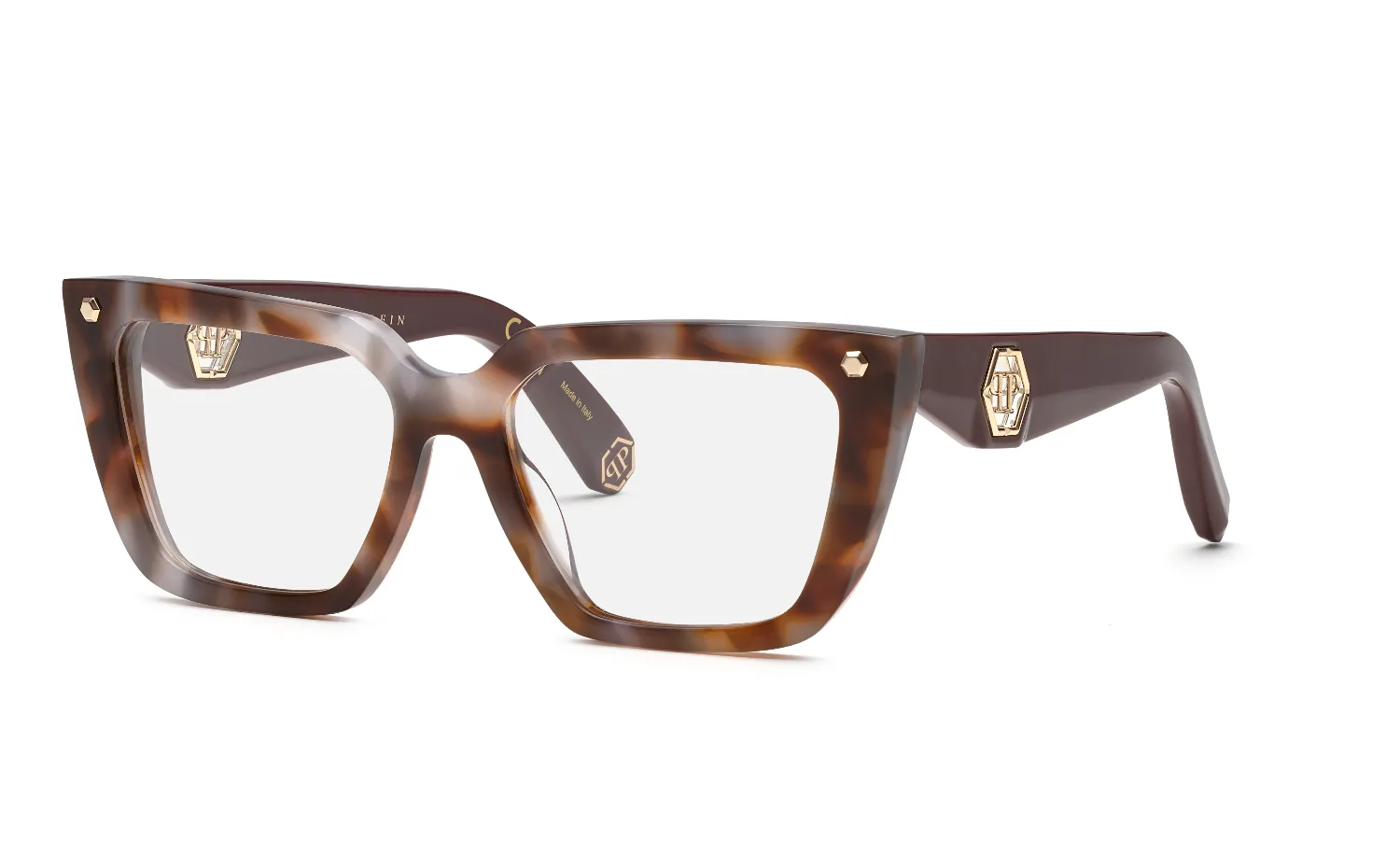 Philipp Plein VPP191 PLEIN MUSE 03KA Montature da vista Acetato Havana Squadrata - immagine 1