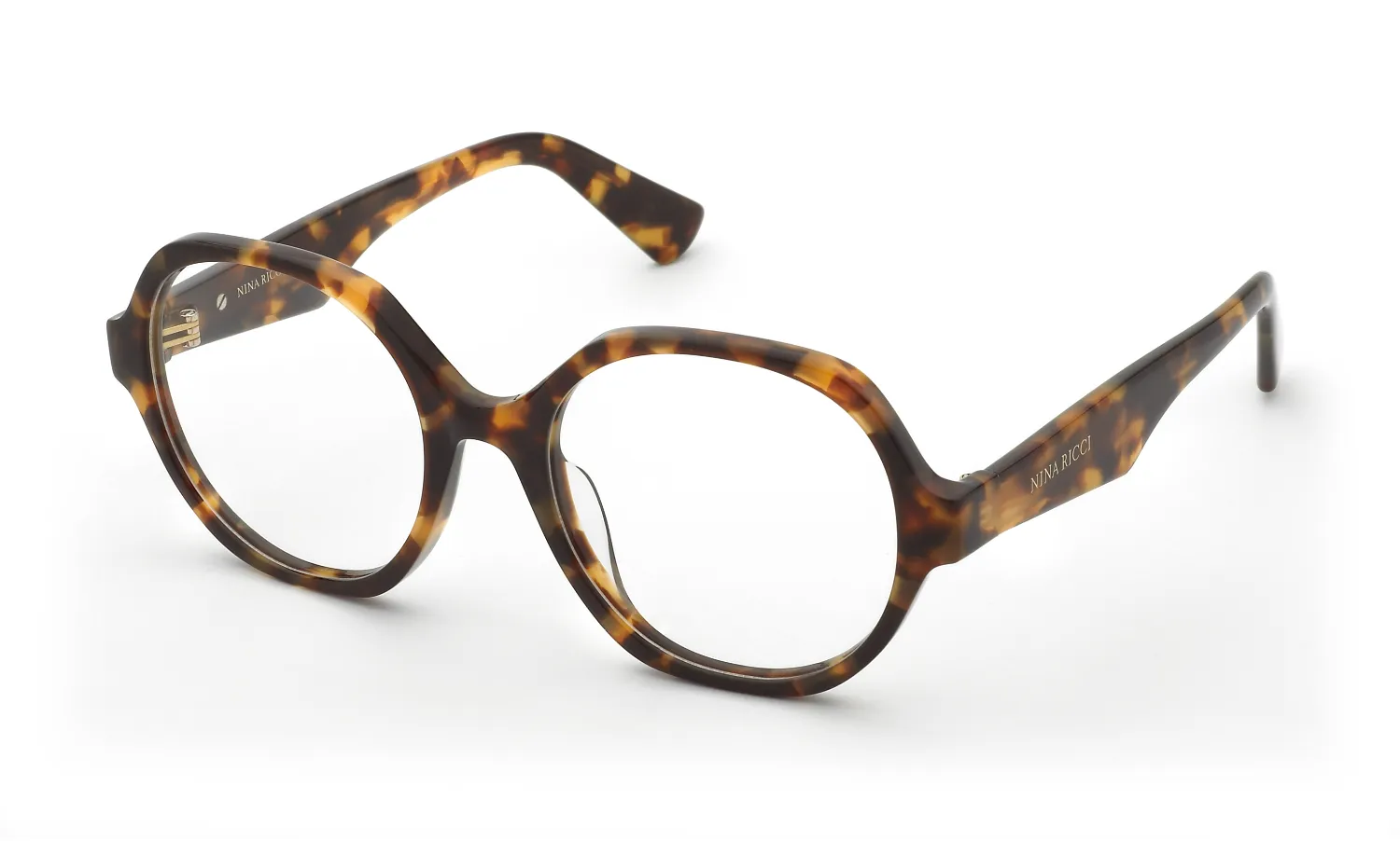 Nina Ricci VNR426 02BP Montature da vista Acetato Havana Rotonda - immagine 1