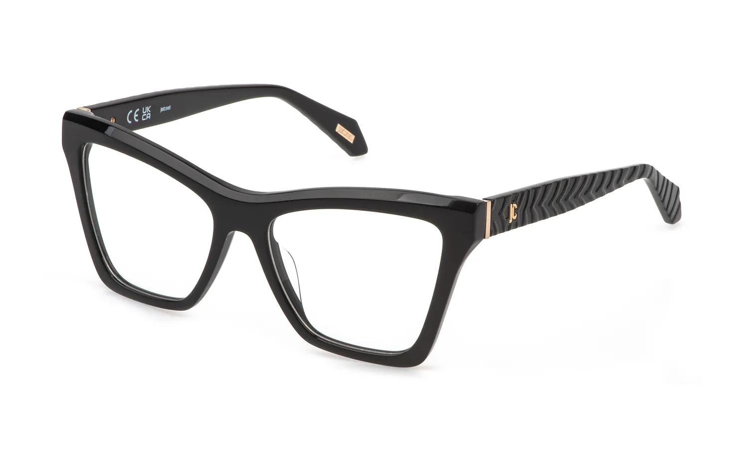 Just Cavalli VJC182 700 Montature da vista Acetato Nero Farfalla - immagine 1