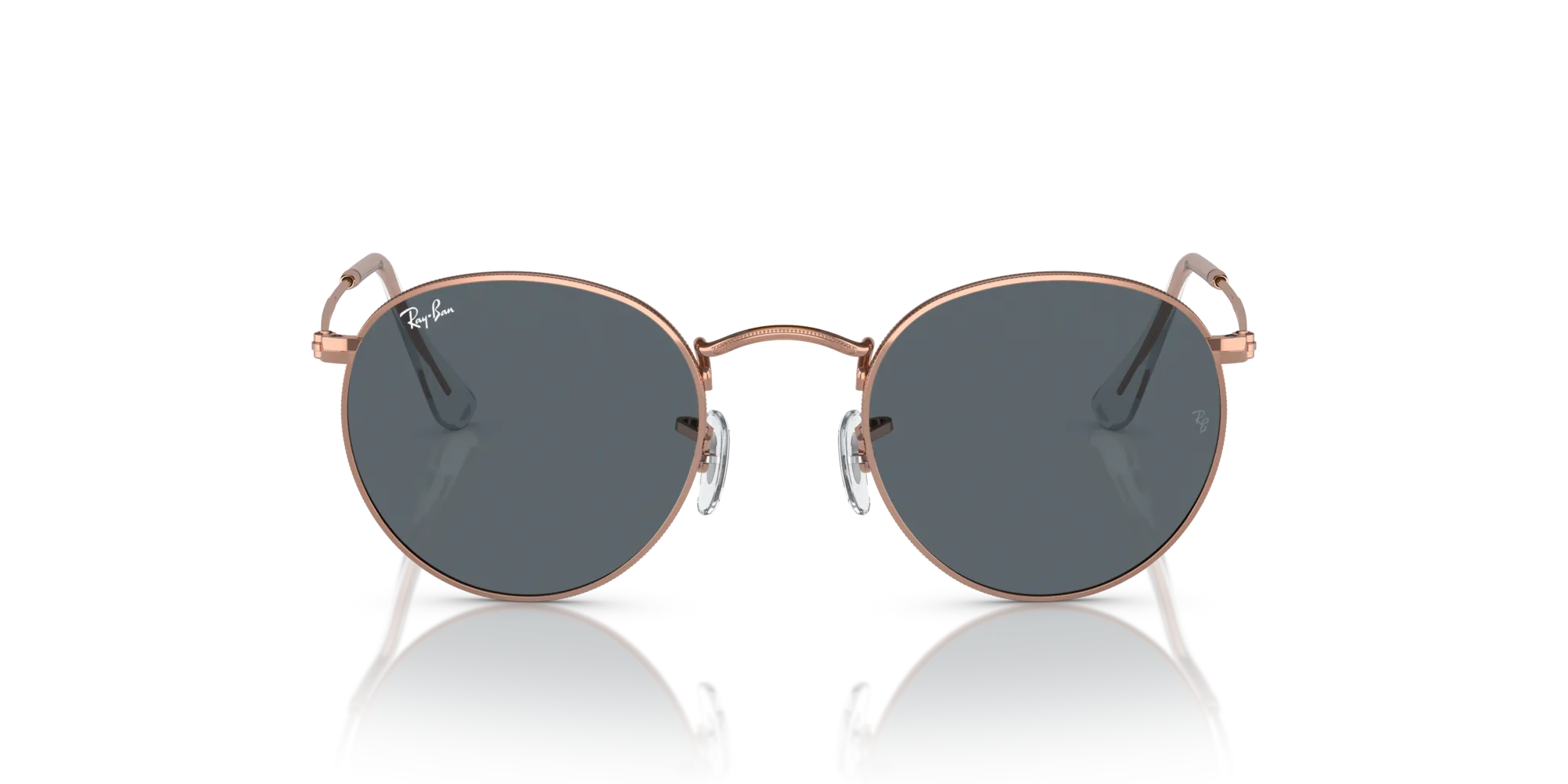 Ray - Ban RB3447 ROUND METAL 9202R5 Occhiali da sole Metallo Oro Blu Rotonda Normale - immagine 3