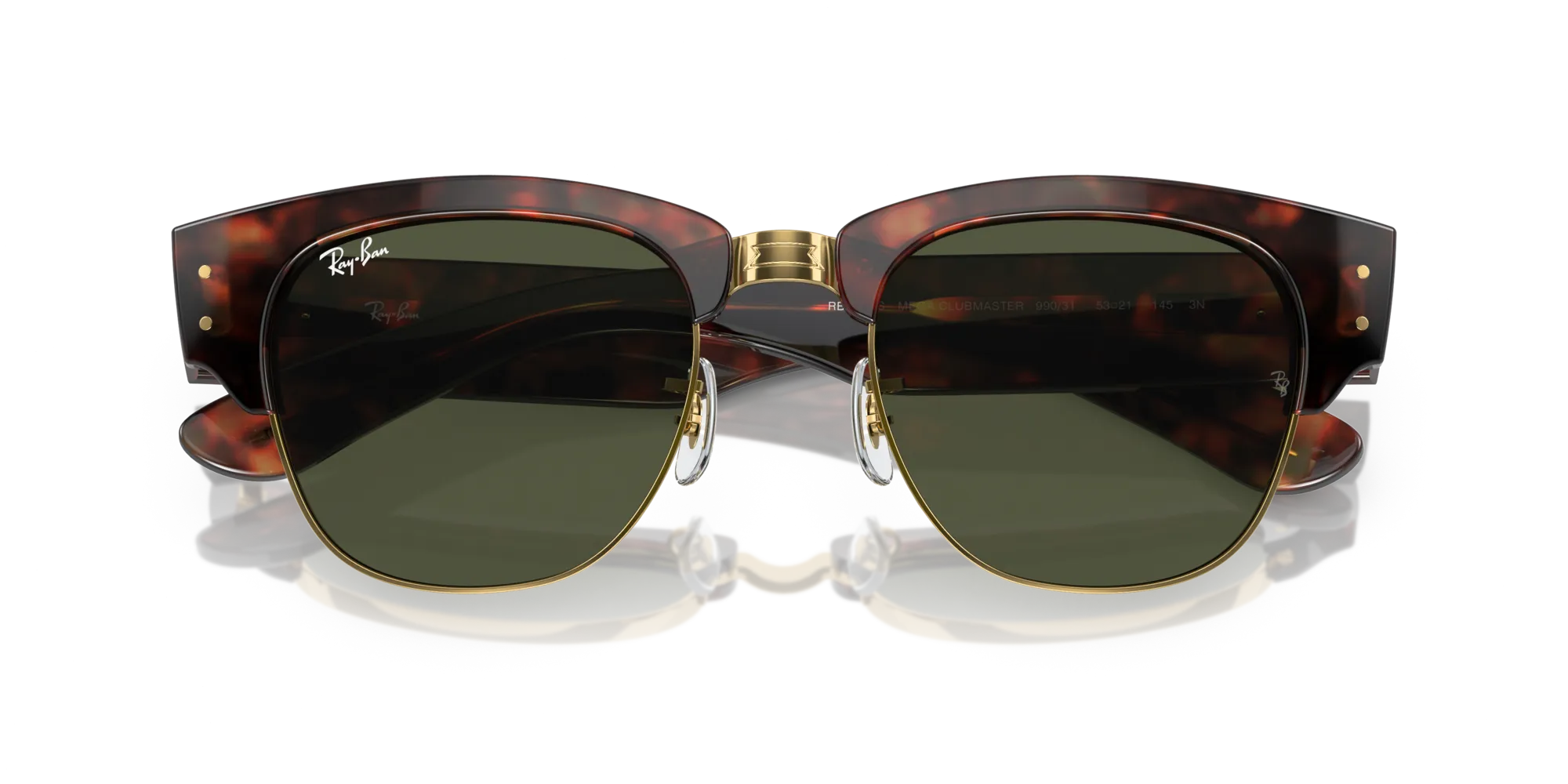 Ray - Ban RB0316S MEGA CLUBMASTER 990/31 Occhiali da sole Iniettato Tartaruga G15 Squadrata Normale - immagine 2