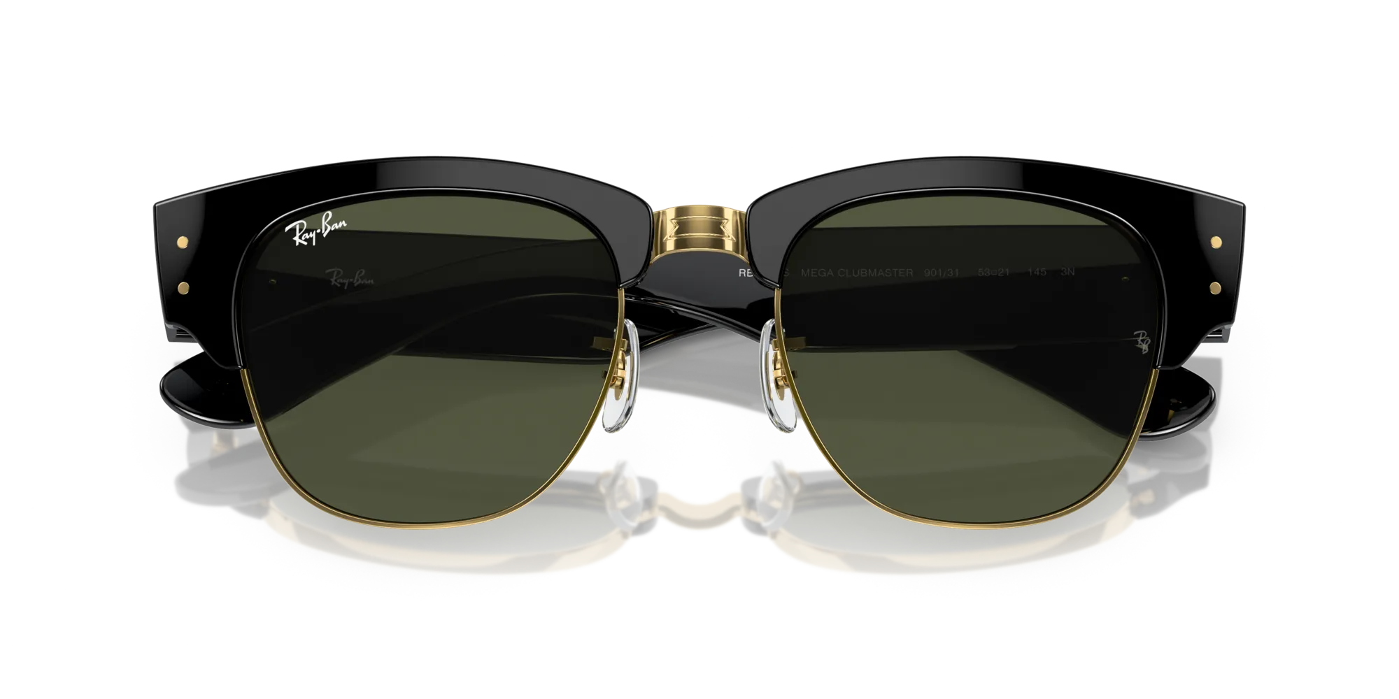 Ray - Ban RB0316S MEGA CLUBMASTER 901/31 Occhiali da sole Acetato Nero G15 Squadrata Normale - immagine 2