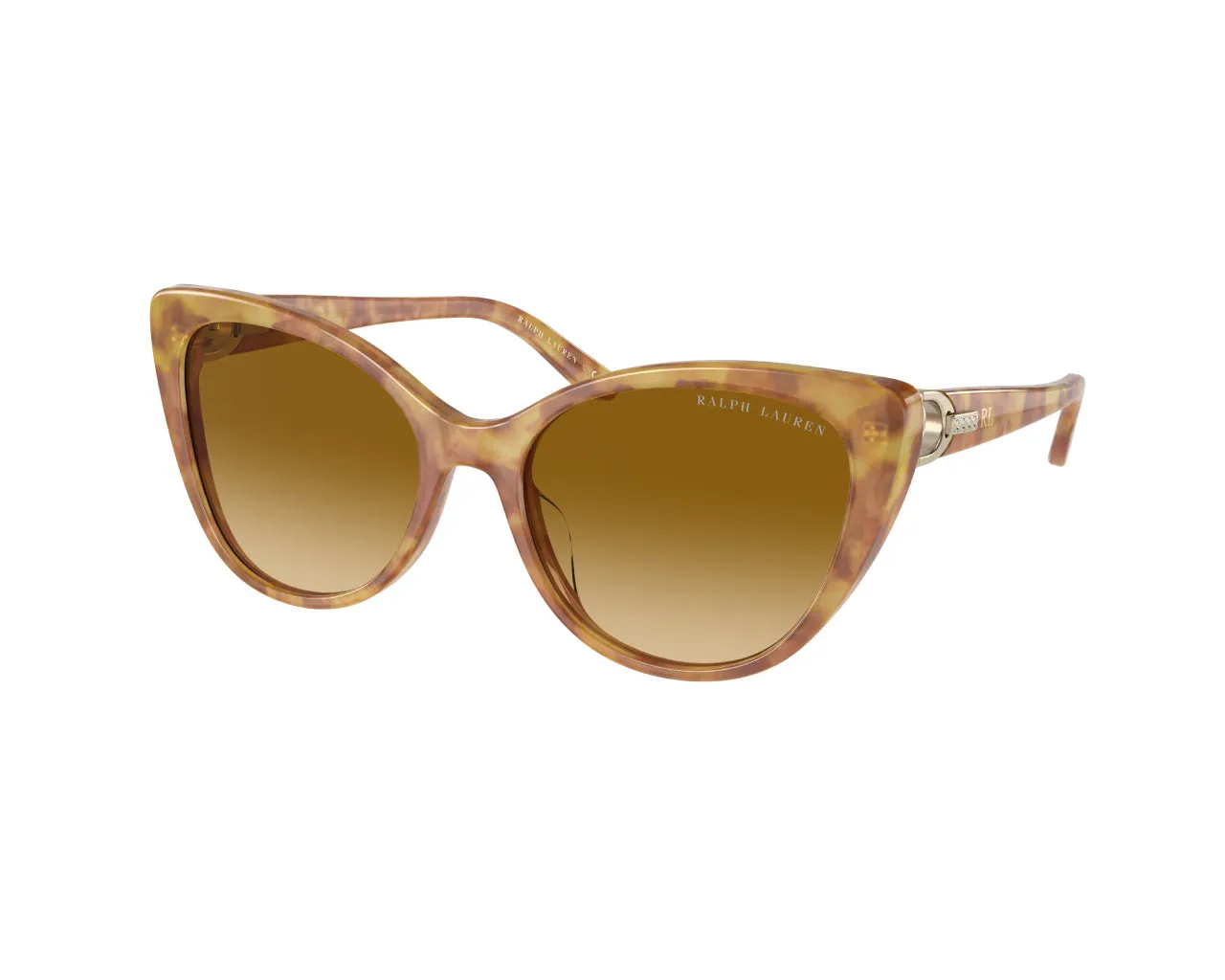 Ralph Lauren RL8215BU 60832L Occhiali da sole Acetato Havana Marrone Cat Eye Normale Sfumato - immagine 1