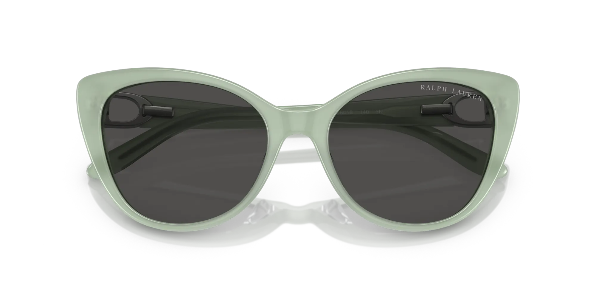 Ralph Lauren RL8215BU 608287 Occhiali da sole Acetato Verde Grigio Cat Eye Normale - immagine 2