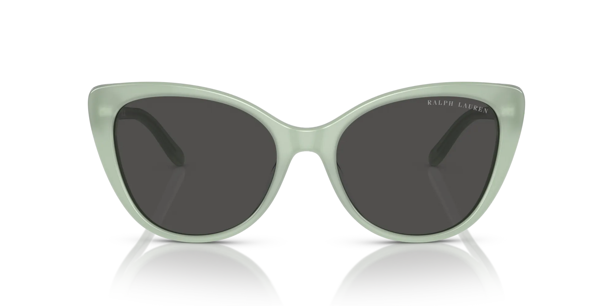 Ralph Lauren RL8215BU 608287 Occhiali da sole Acetato Verde Grigio Cat Eye Normale - immagine 3