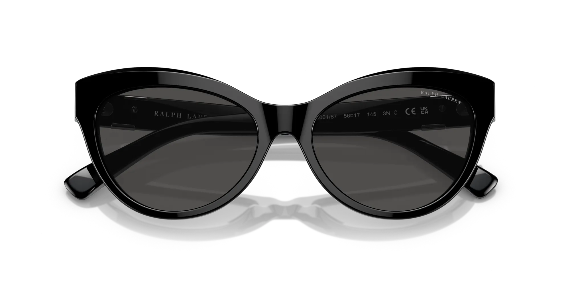 Ralph Lauren RL8213 THE BETTY 500187 Occhiali da sole Acetato Nero Grigio Cat Eye Normale - immagine 2