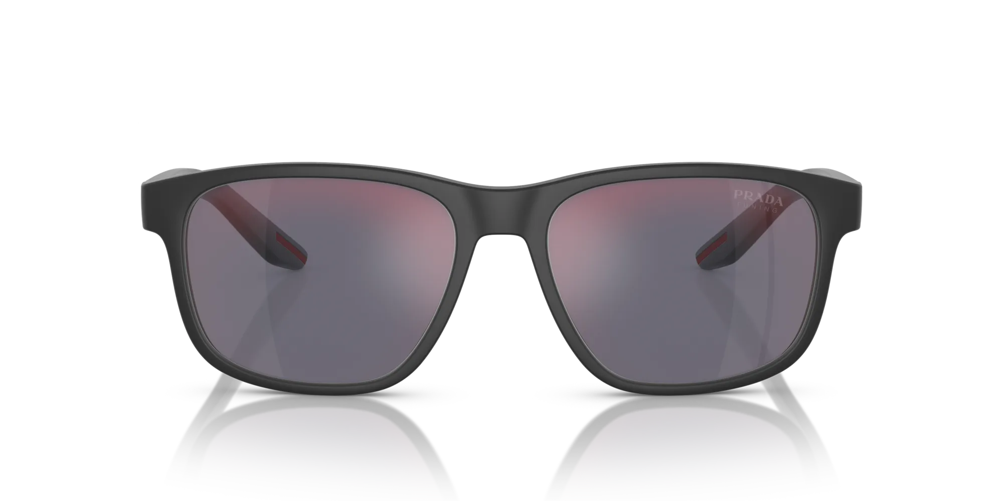 Prada Linea Rossa PS 06YS UFK10A Occhiali da sole Iniettato Grigio Grigio Pillow Specchiate Specchiato - immagine 3