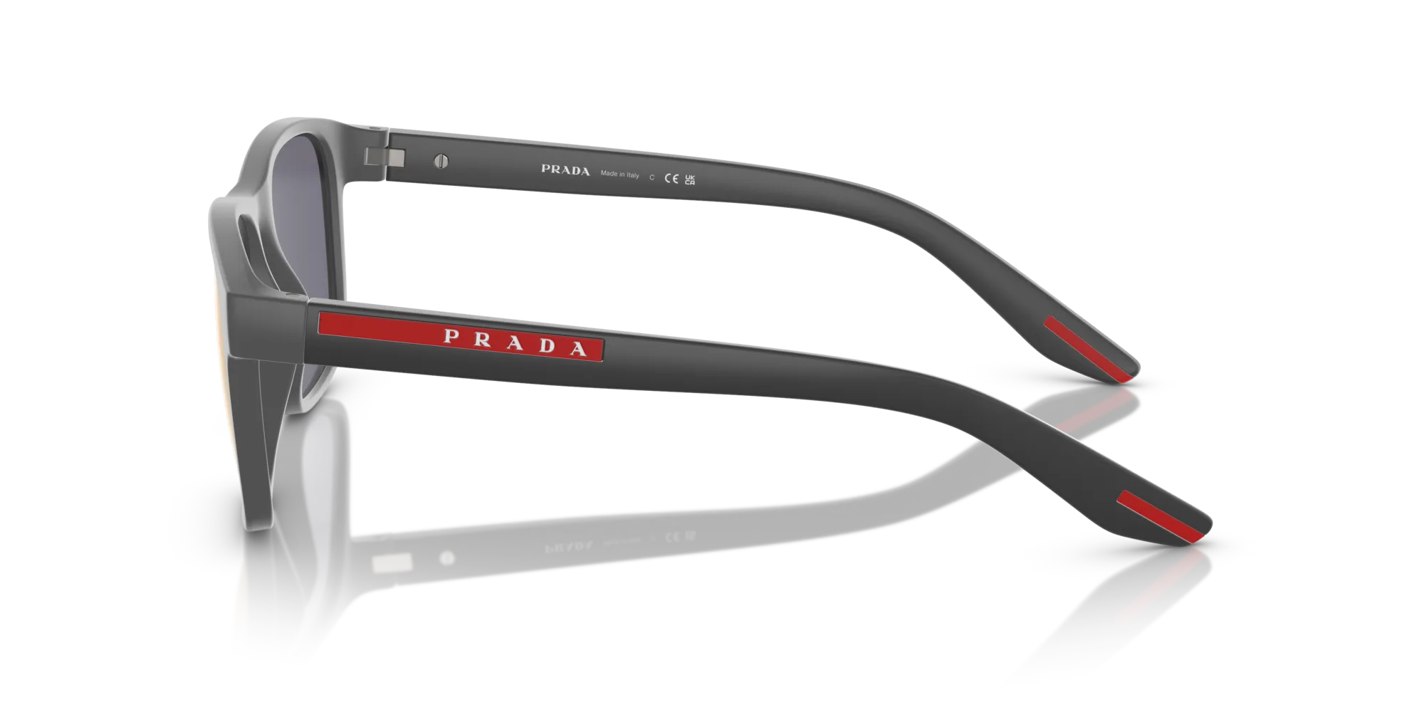 Prada Linea Rossa PS 06YS UFK10A Occhiali da sole Iniettato Grigio Grigio Pillow Specchiate Specchiato - immagine 4