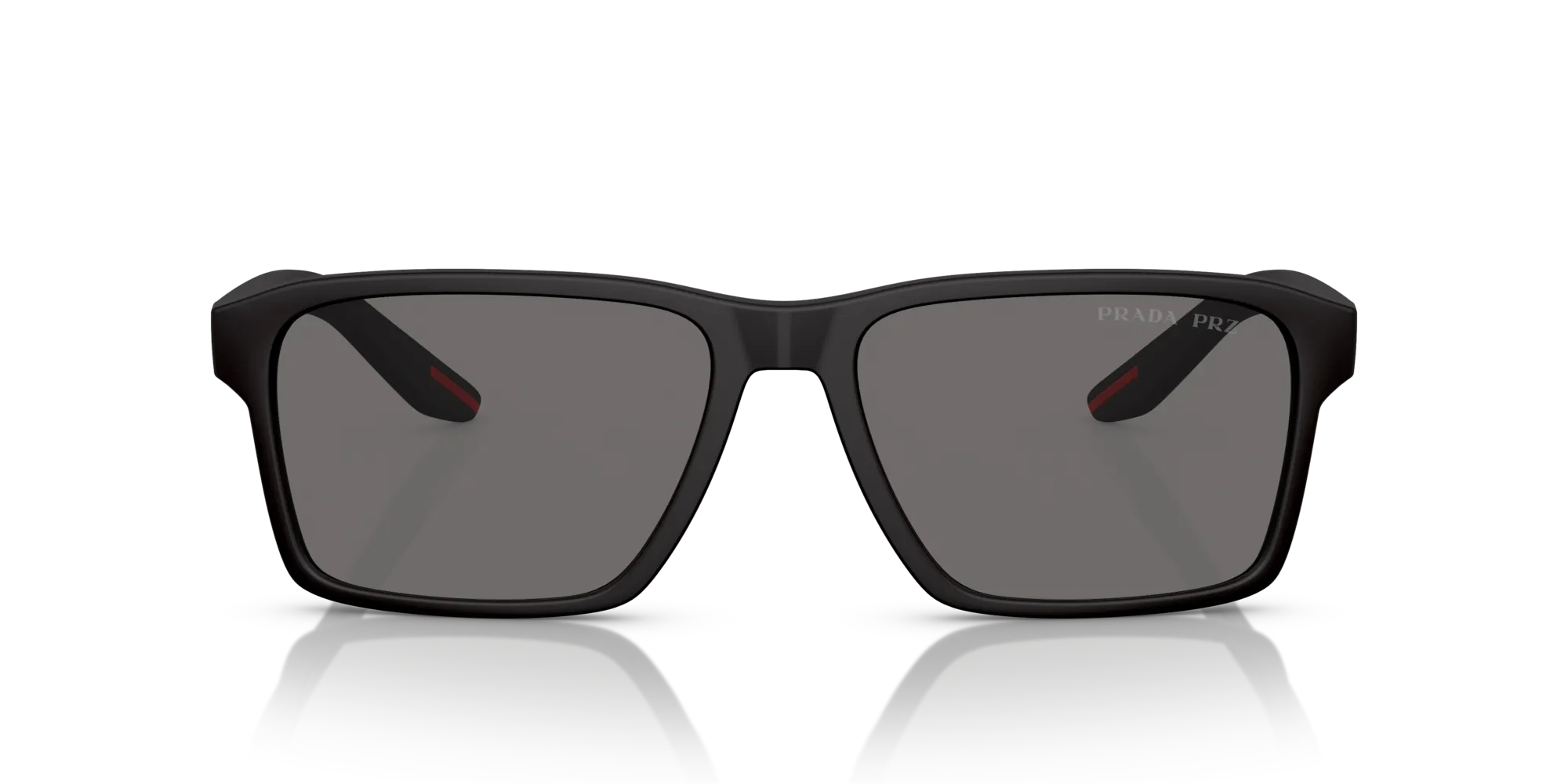 Prada Linea Rossa PS 05YS DG002G Occhiali da sole Iniettato Nero Grigio Squadrata Polarizzata - immagine 3