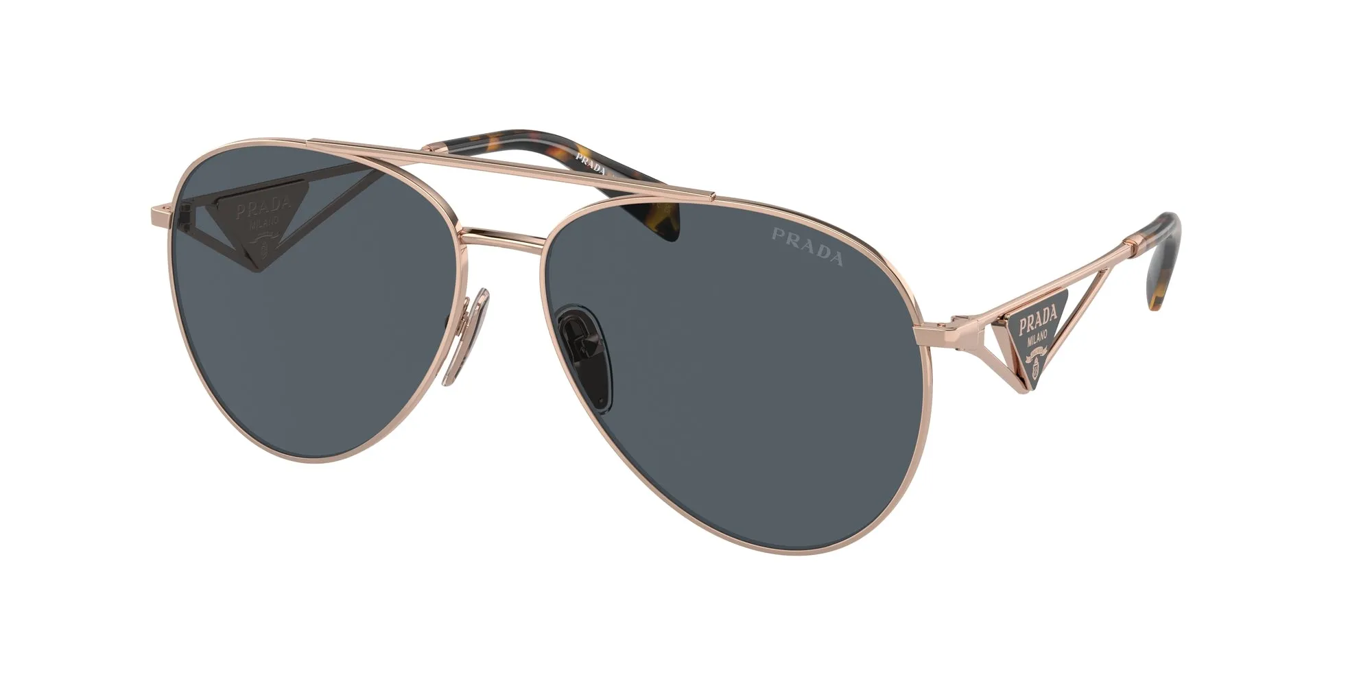 Prada PR 73ZS SVF09T Occhiali da sole Acciaio Oro Grigio Pilot Normale - immagine 1