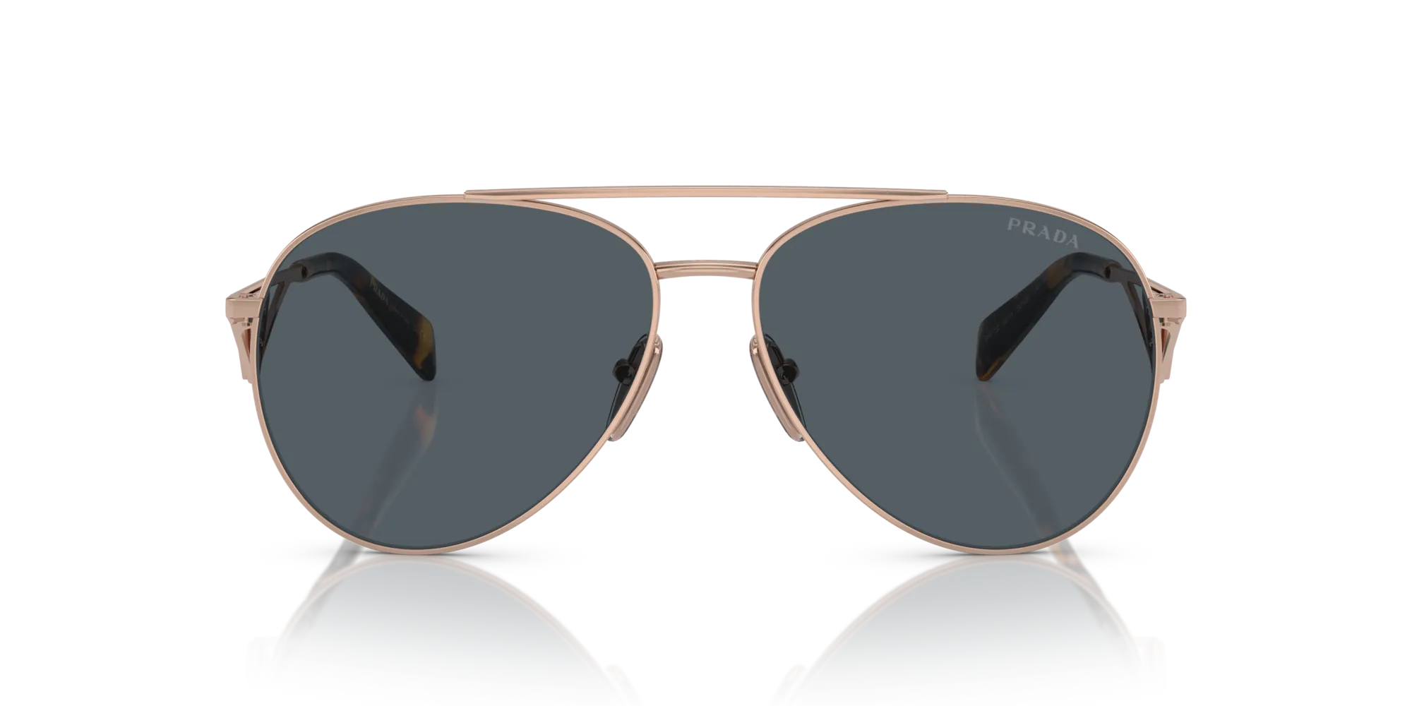 Prada PR 73ZS SVF09T Occhiali da sole Acciaio Oro Grigio Pilot Normale - immagine 3