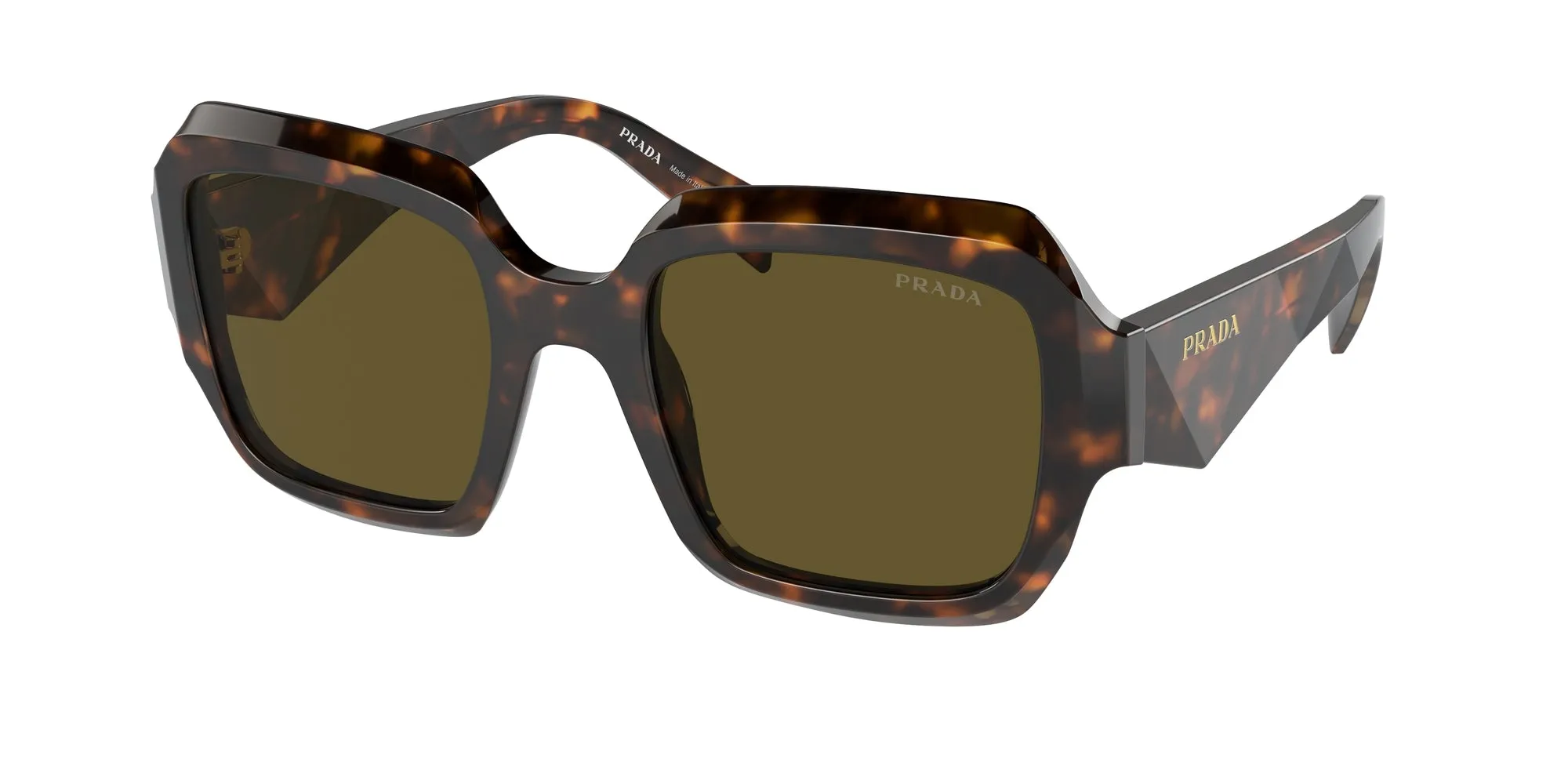 Prada PR 28ZS 14L09Z Occhiali da sole Acetato Verde Marrone Pillow Normale - immagine 1