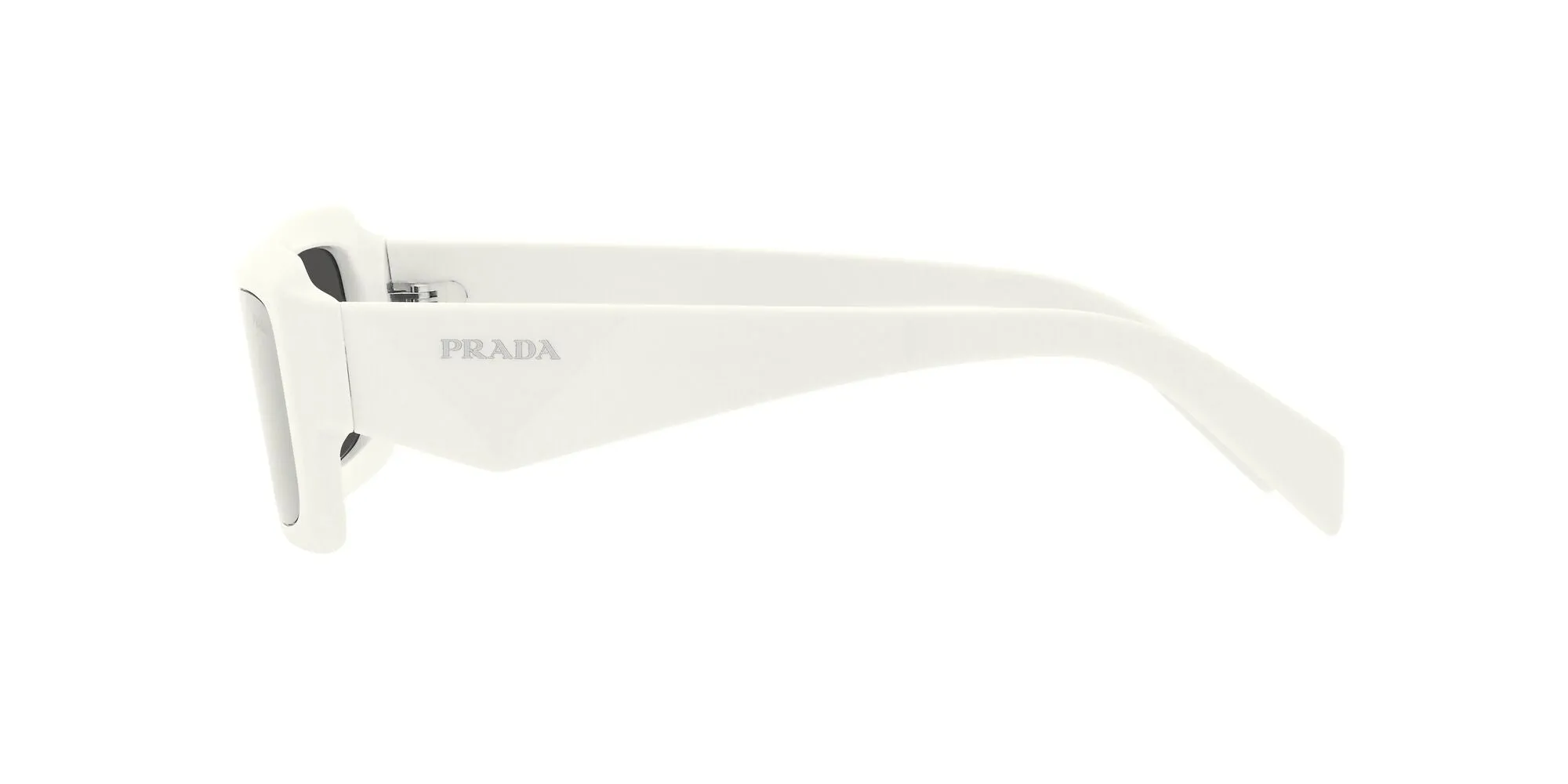 Prada PR 27ZS 17K08Z Occhiali da sole Acetato Bianco Grigio Geometrica Normale - immagine 4
