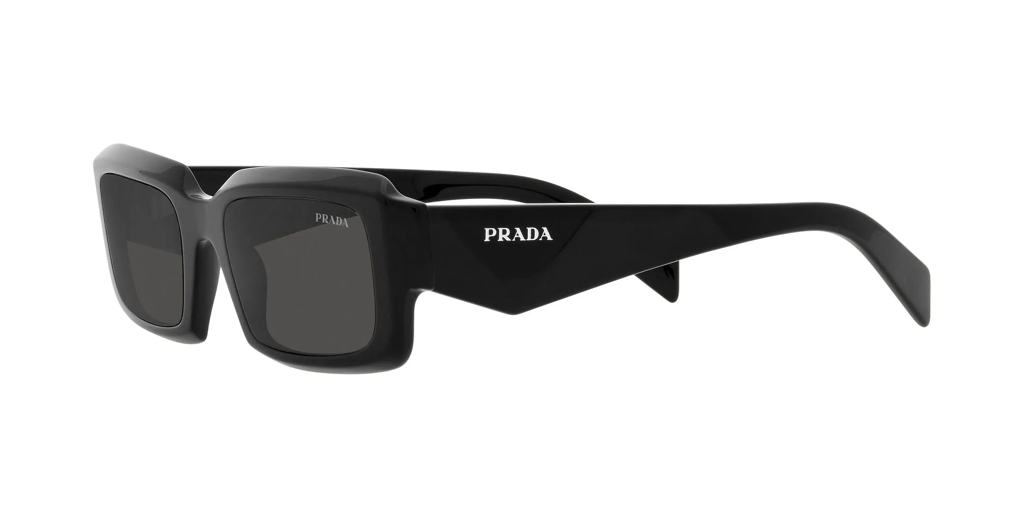Prada PR 27ZS 16K08Z Occhiali da sole Acetato Nero Grigio Geometrica Normale - immagine 3