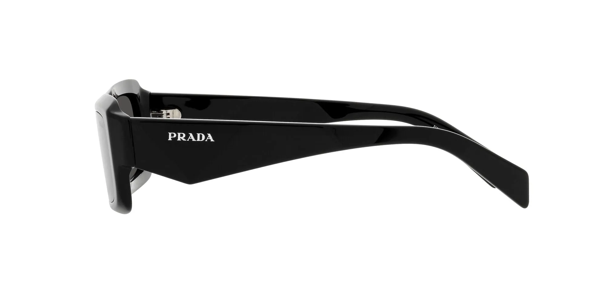 Prada PR 27ZS 16K08Z Occhiali da sole Acetato Nero Grigio Geometrica Normale - immagine 4