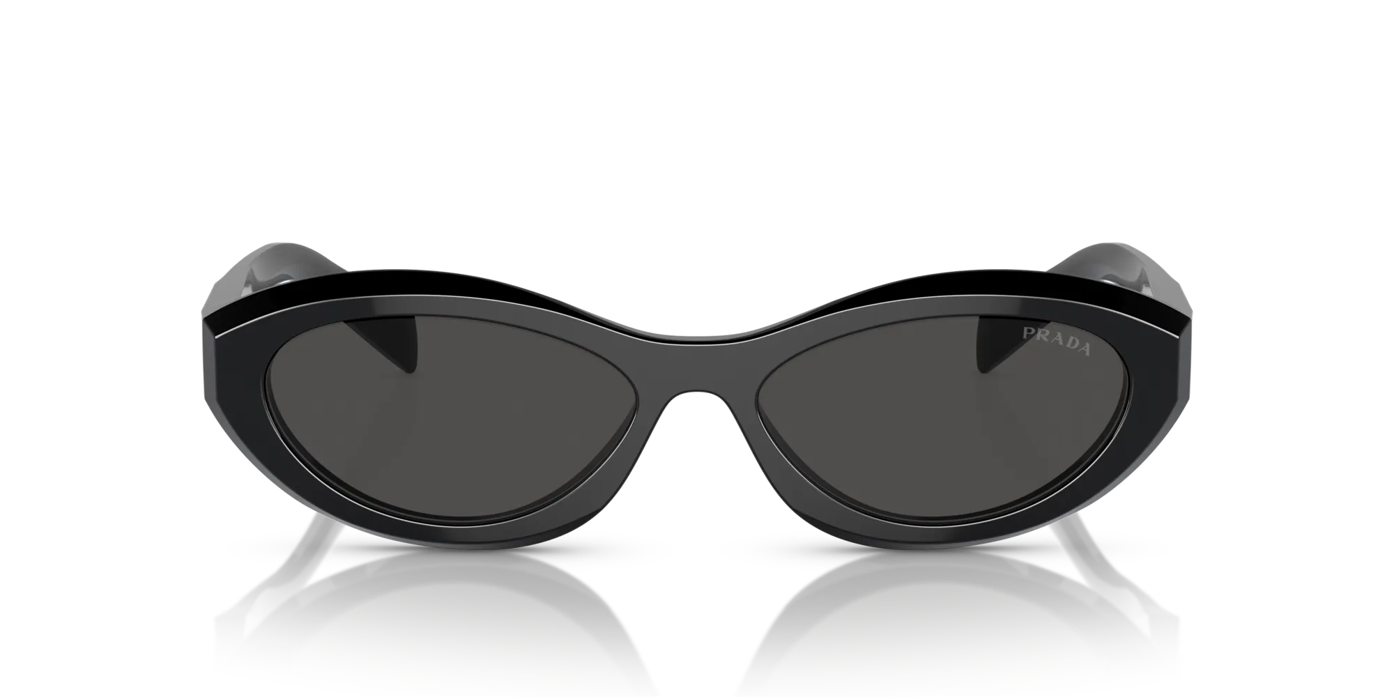 Prada PR 26ZS 16K08Z Occhiali da sole Acetato Nero Grigio Geometrica Normale - immagine 3