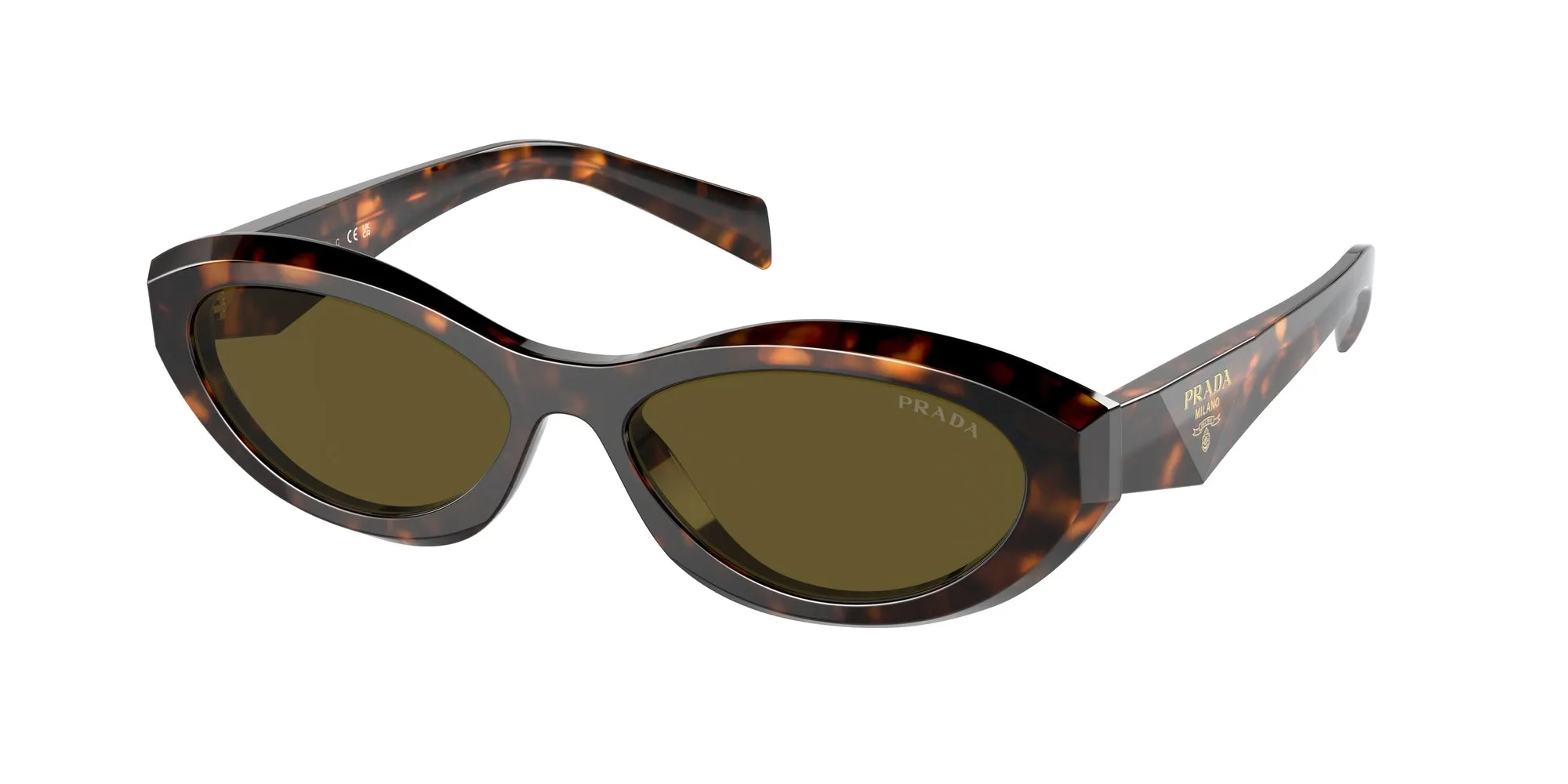 Prada PR 26ZS 14L09Z Occhiali da sole Acetato Verde Marrone Geometrica Normale - immagine 1