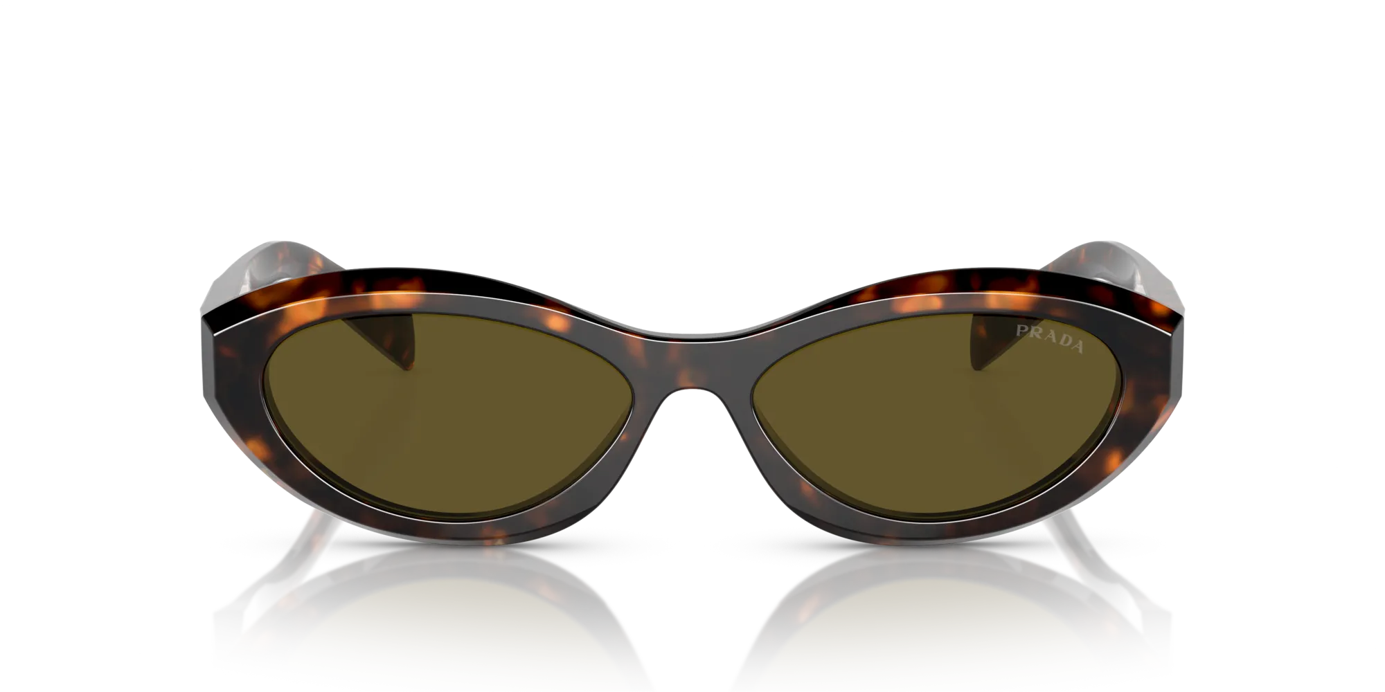 Prada PR 26ZS 14L09Z Occhiali da sole Acetato Verde Marrone Geometrica Normale - immagine 3
