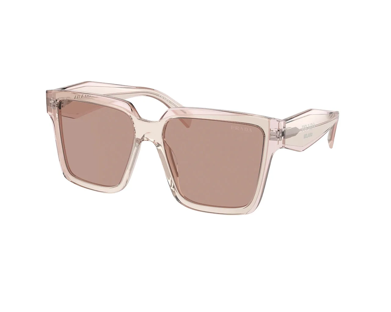 Prada PR 24ZS 13I08M Occhiali da sole Acetato Rosa Viola Squadrata Normale - immagine 1