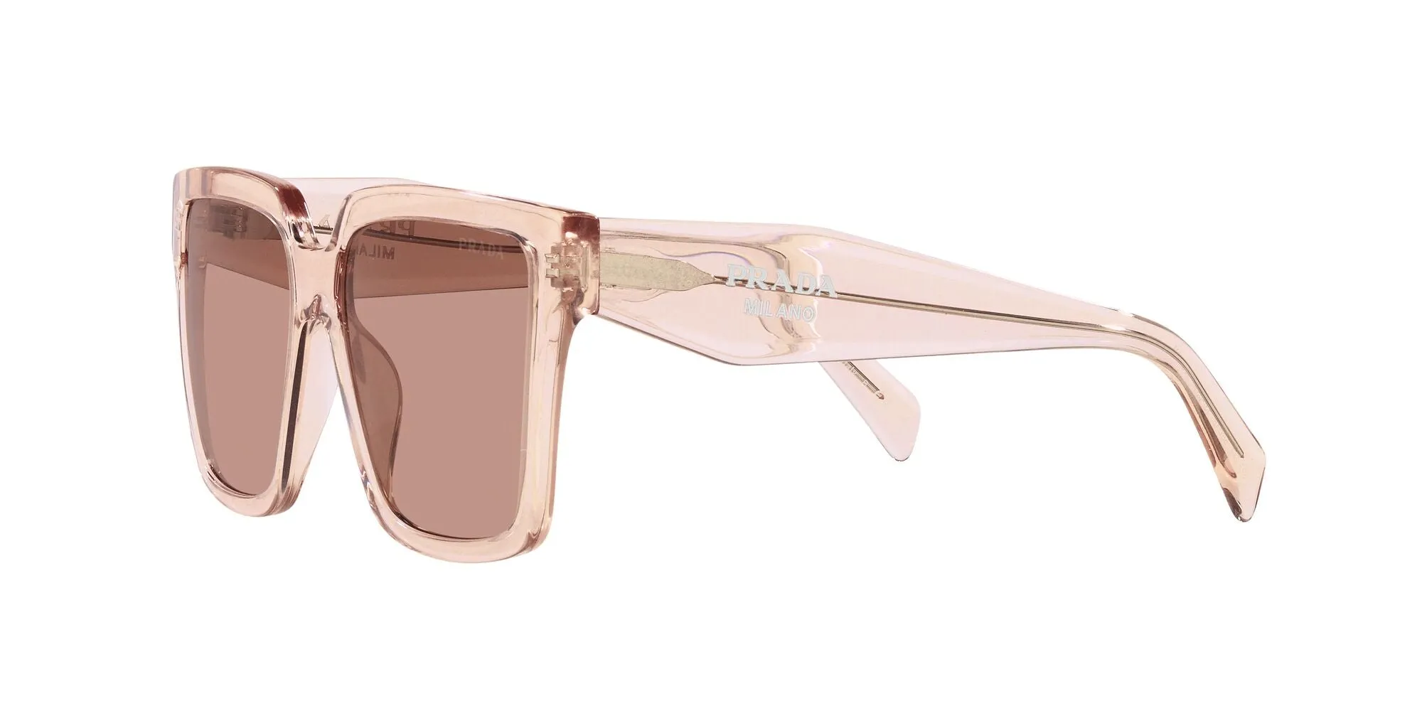 Prada PR 24ZS 13I08M Occhiali da sole Acetato Rosa Viola Squadrata Normale - immagine 3