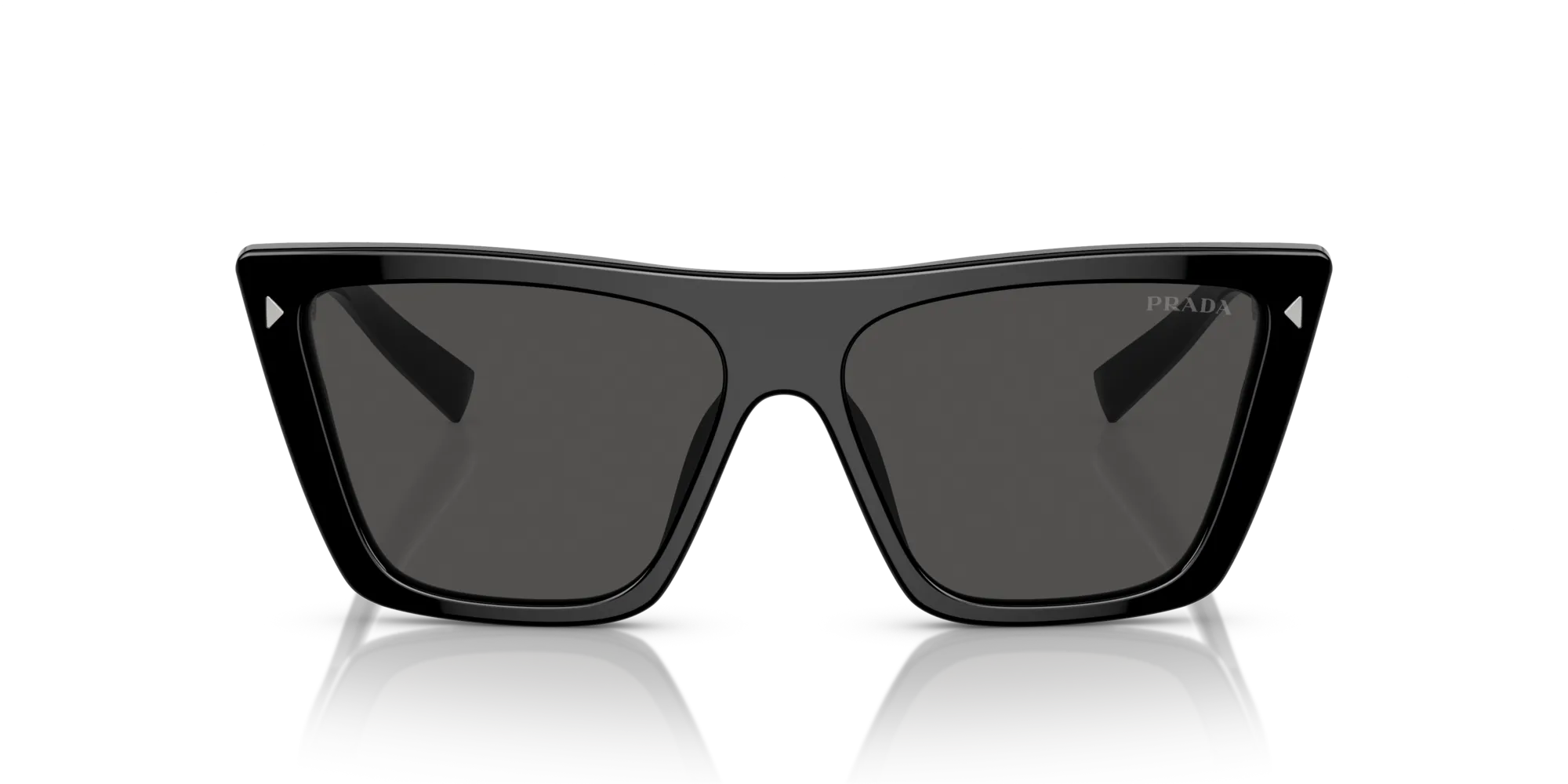 Prada PR 21ZS 1AB5S0 Occhiali da sole Acetato Nero Grigio Farfalla Normale - immagine 3