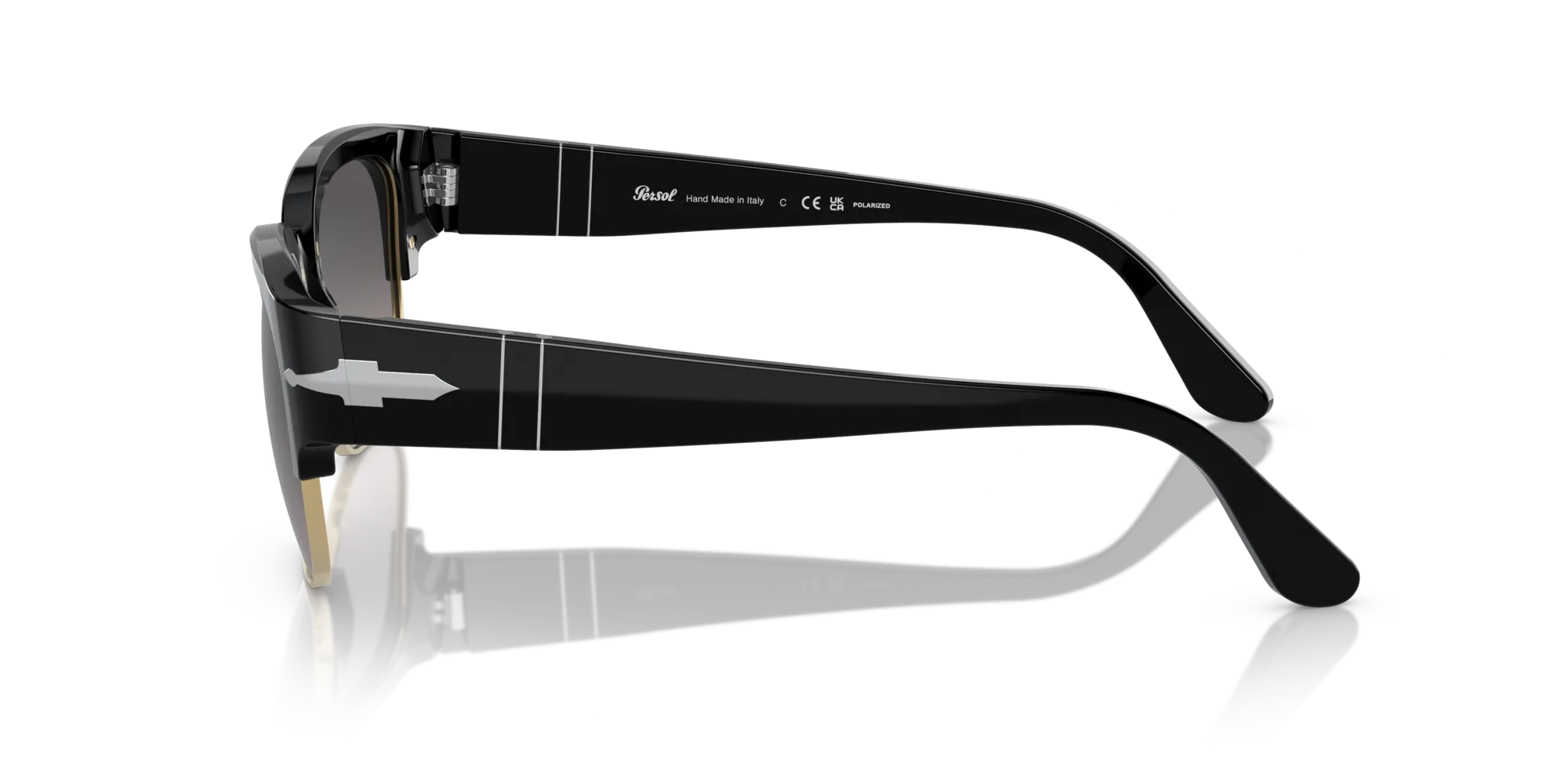 Persol PO3319S TOM 95/M3 Occhiali da sole Acetato Nero Grigio Pillow Polarizzata Sfumato - immagine 4