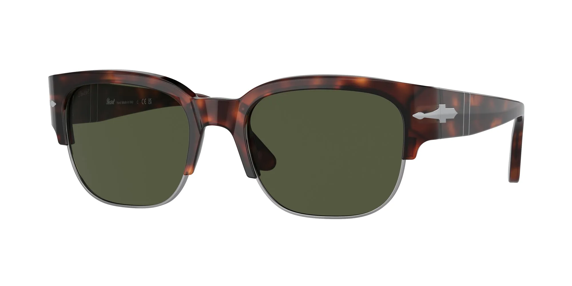 Persol PO3319S TOM 24/31 Occhiali da sole Acetato Tartaruga Verde Pillow Normale - immagine 1