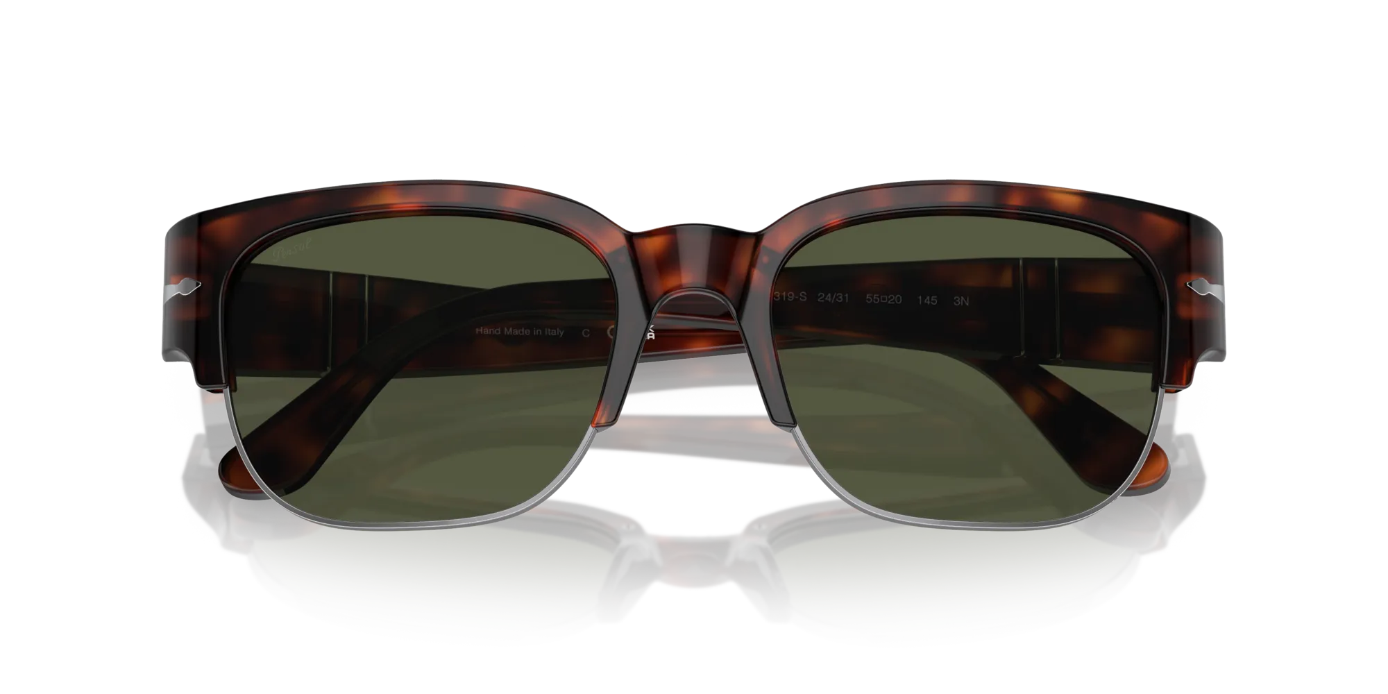 Persol PO3319S TOM 24/31 Occhiali da sole Acetato Tartaruga Verde Pillow Normale - immagine 2