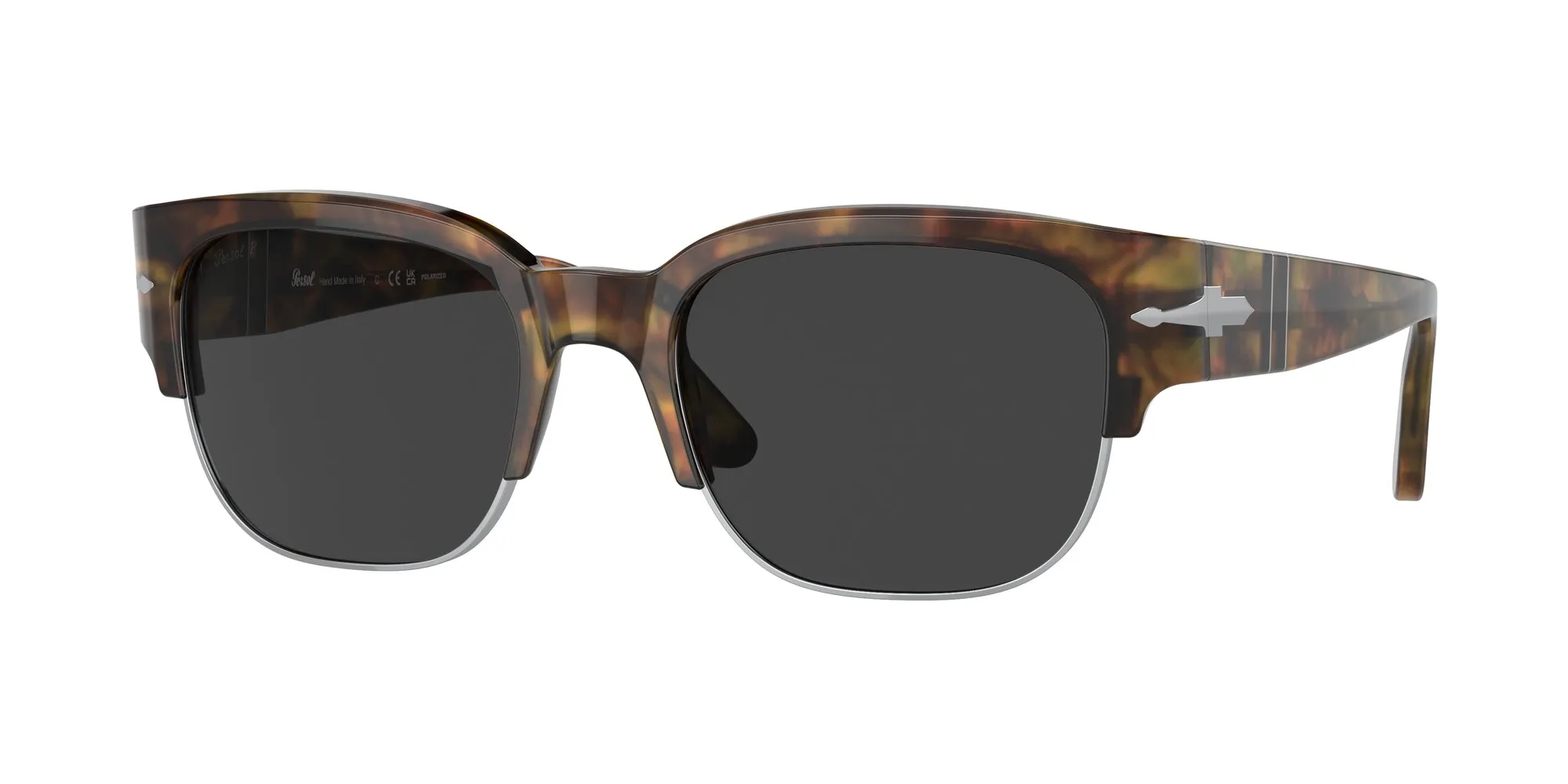 Persol PO3319S TOM 108/48 Occhiali da sole Acetato Tartaruga Grigio Pillow Polarizzata - immagine 1