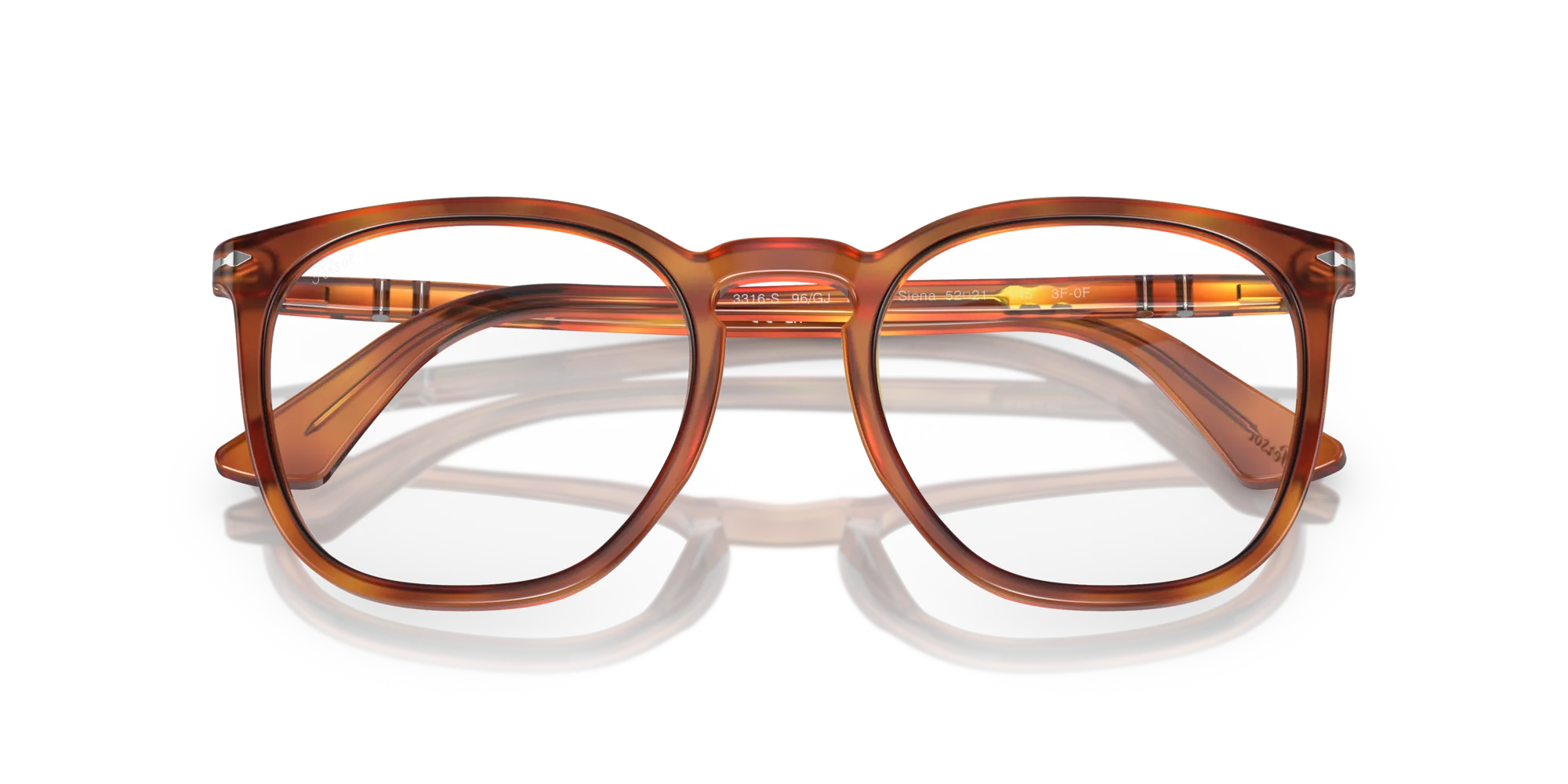 Persol PO3316S 96/GJ Occhiali da sole Acetato Marrone Verde Rotonda Fotocromatiche Fotocromatico - immagine 2