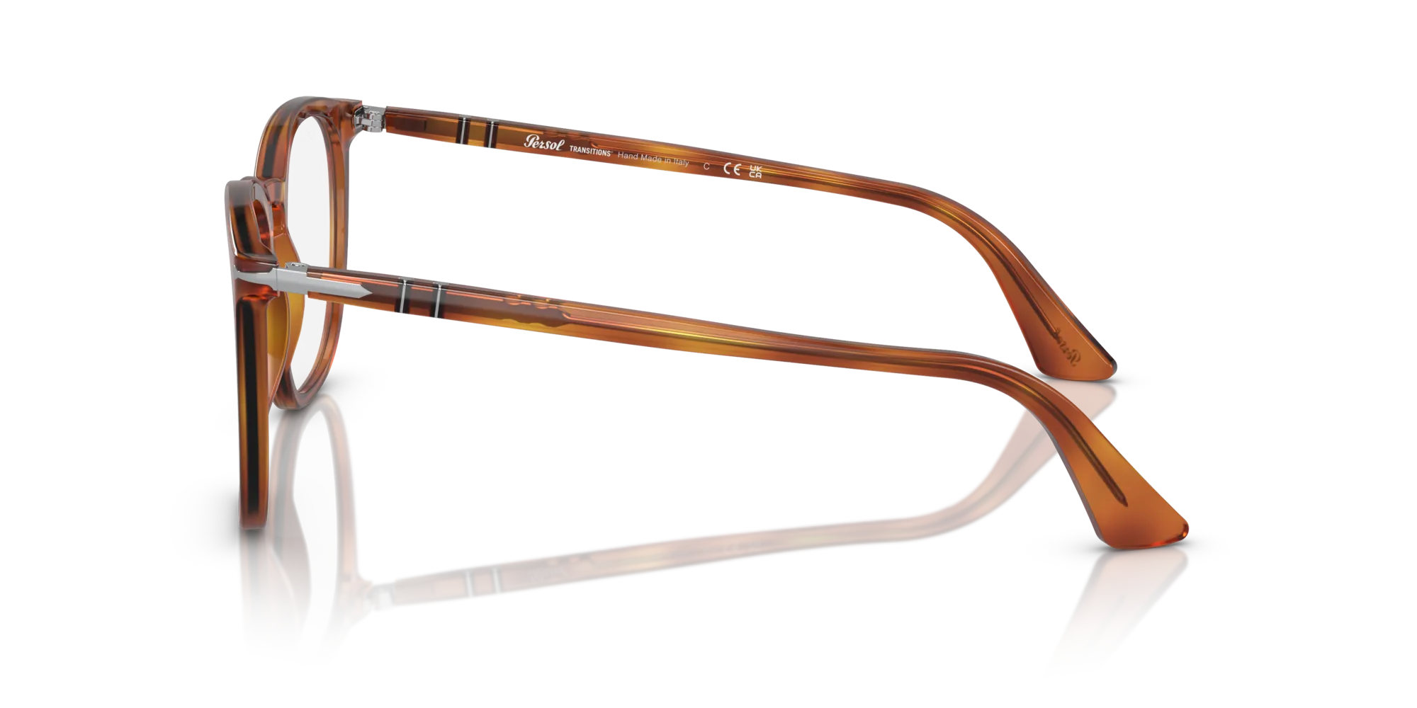 Persol PO3316S 96/GJ Occhiali da sole Acetato Marrone Verde Rotonda Fotocromatiche Fotocromatico - immagine 4