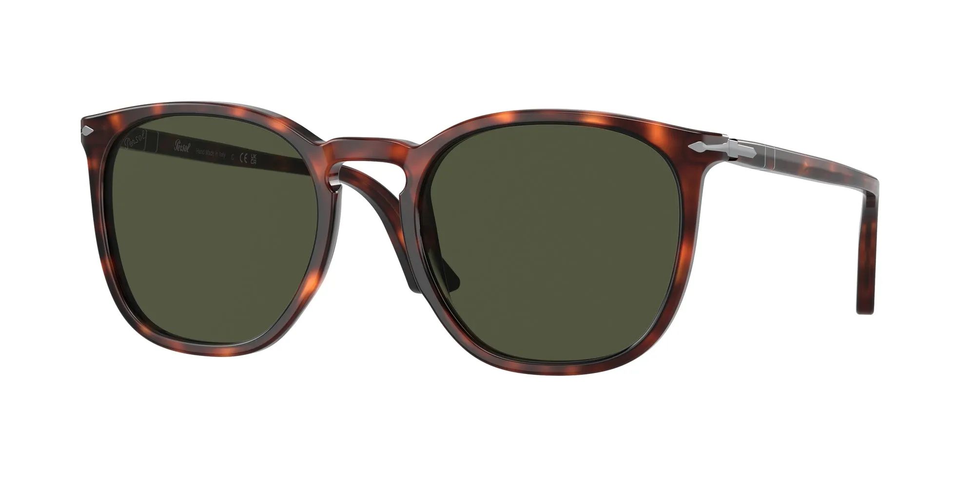 Persol PO3316S 24/31 Occhiali da sole Acetato Tartaruga Verde Rotonda Normale - immagine 1