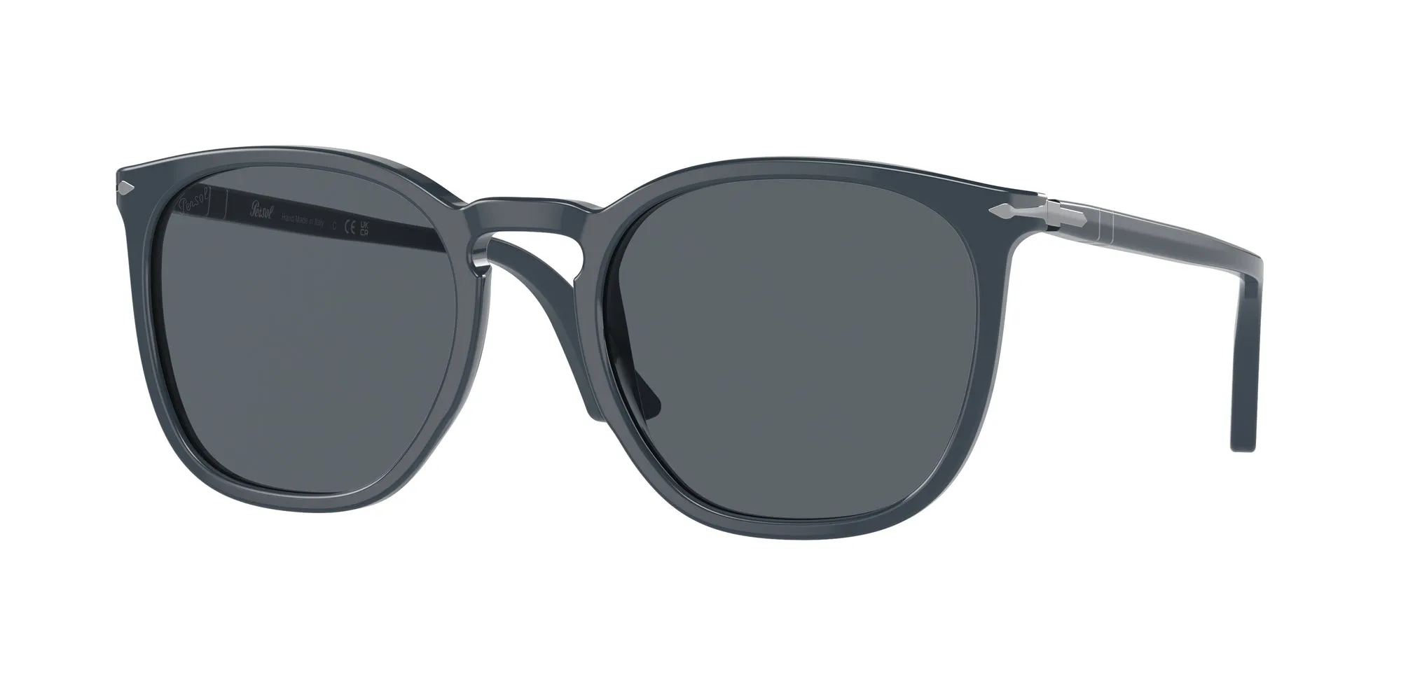 Persol PO3316S 1186R5 Occhiali da sole Acetato Blu Blu Rotonda Normale - immagine 1